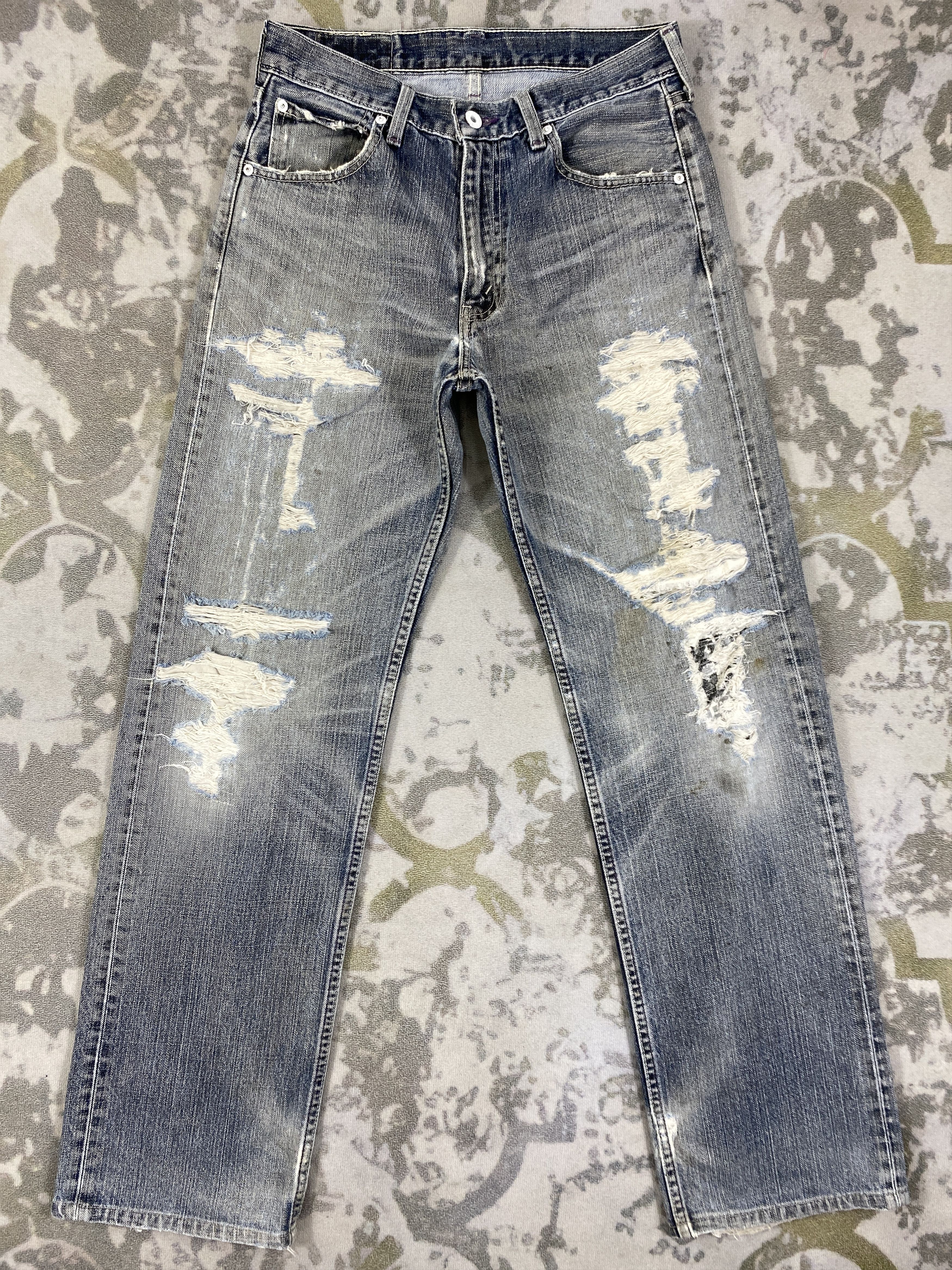Ripped Blue Vintage Levis 503 Jeans 30x31.5 - JN3056