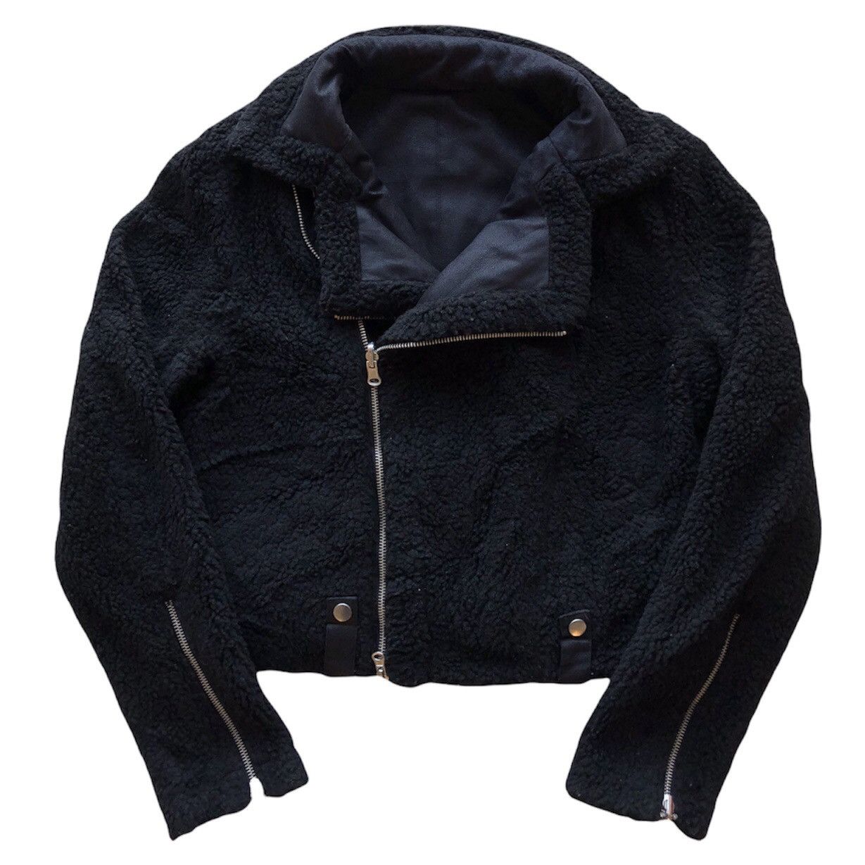 Japanese Brand Vintage Reversible Sherpa Jacket Cropped Double Collar Size US XXS / EU 40 - 2 Thumbnail