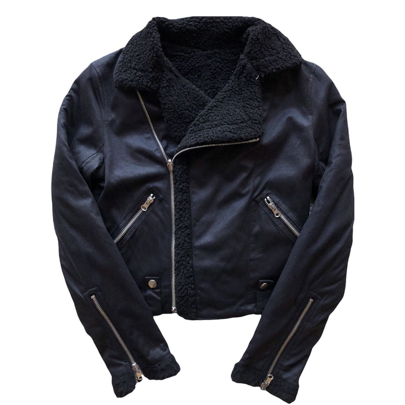 Japanese Brand Vintage Reversible Sherpa Jacket Cropped Double Collar Size US XXS / EU 40 - 1 Thumbnail