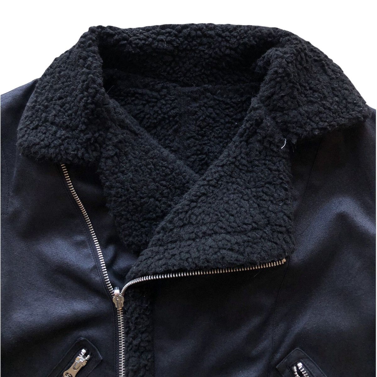 Japanese Brand Vintage Reversible Sherpa Jacket Cropped Double Collar Size US XXS / EU 40 - 3 Thumbnail