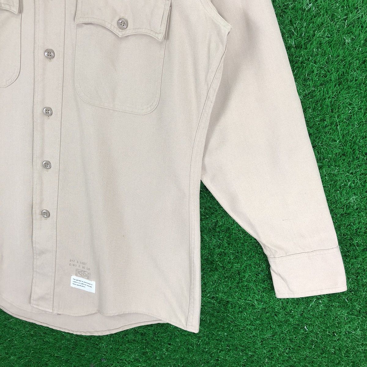 Uniform Wares Vintage 80's Military Khakis Shirts M Flap Pocket by Elbeco Size US L / EU 52-54 / 3 - 3 Thumbnail