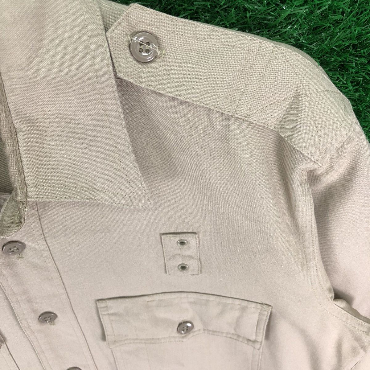 Uniform Wares Vintage 80's Military Khakis Shirts M Flap Pocket by Elbeco Size US L / EU 52-54 / 3 - 7 Thumbnail
