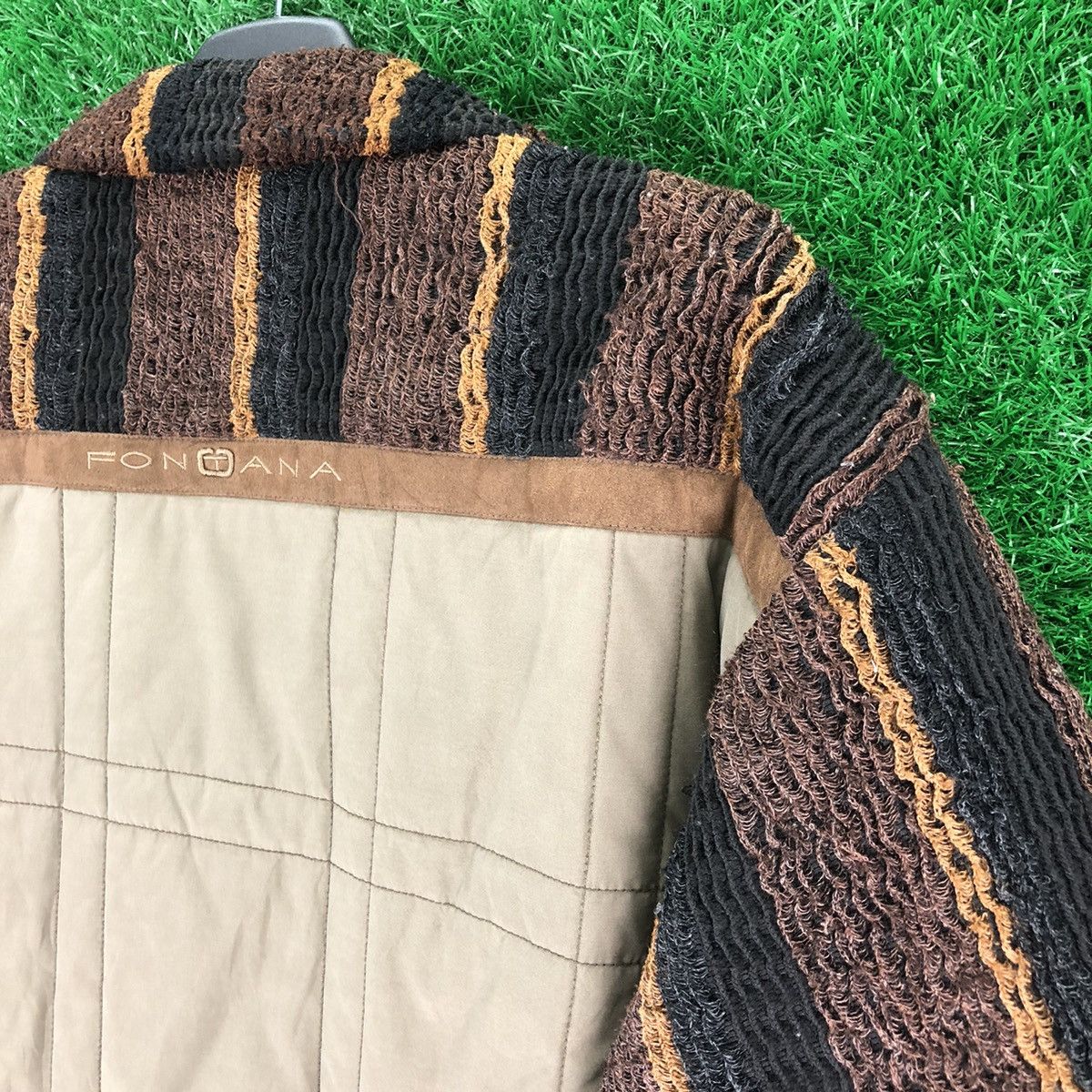 Japanese Brand Vintage 80's Fontana 3 Fabric Zipper Jacket Nice Design Size US XXL / EU 58 / 5 - 5 Thumbnail