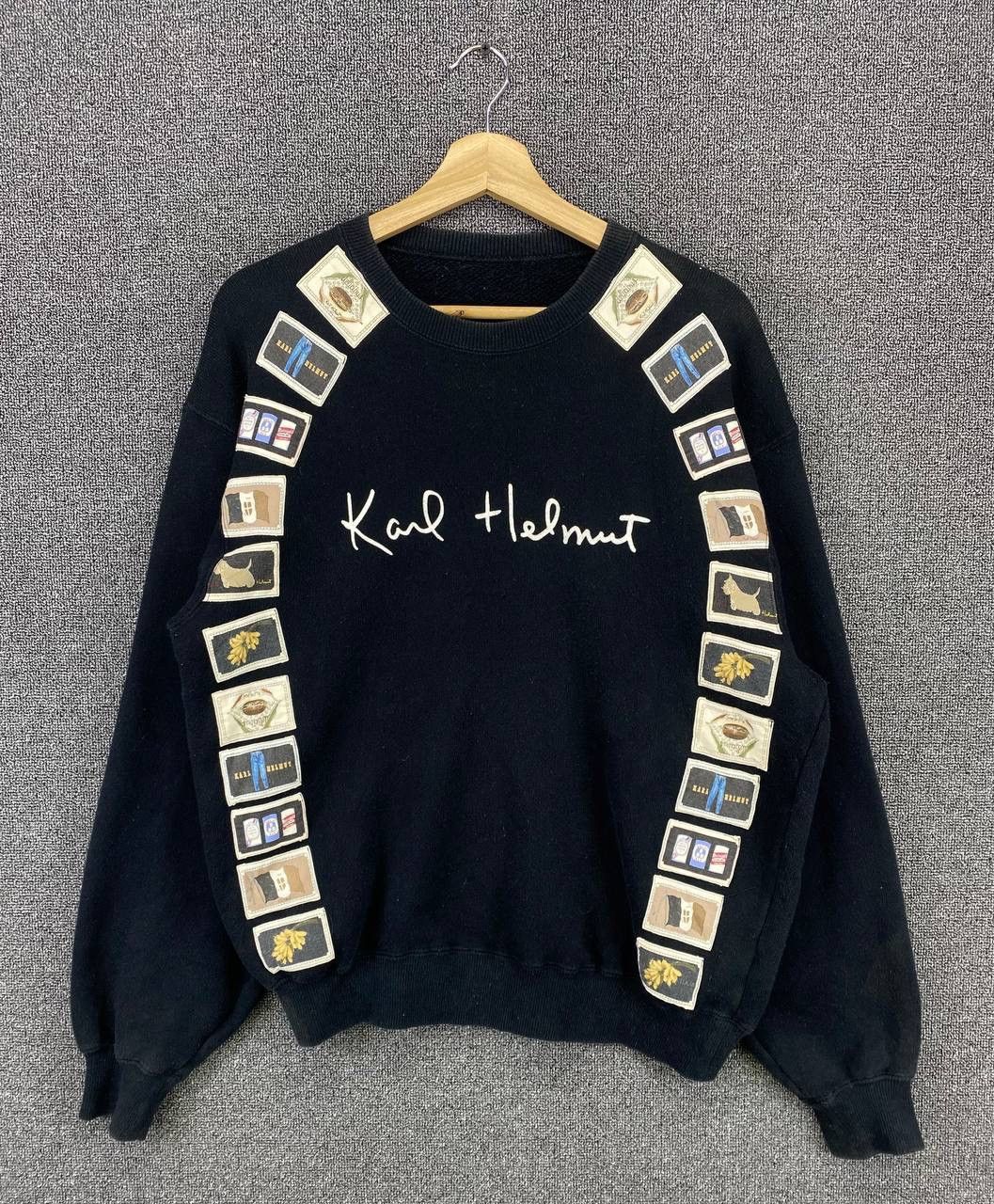 Karl Helmut Vintage Karl Helmut Patchwork Rare Sweatshirt Size US M / EU 48-50 / 2 - 1 Thumbnail