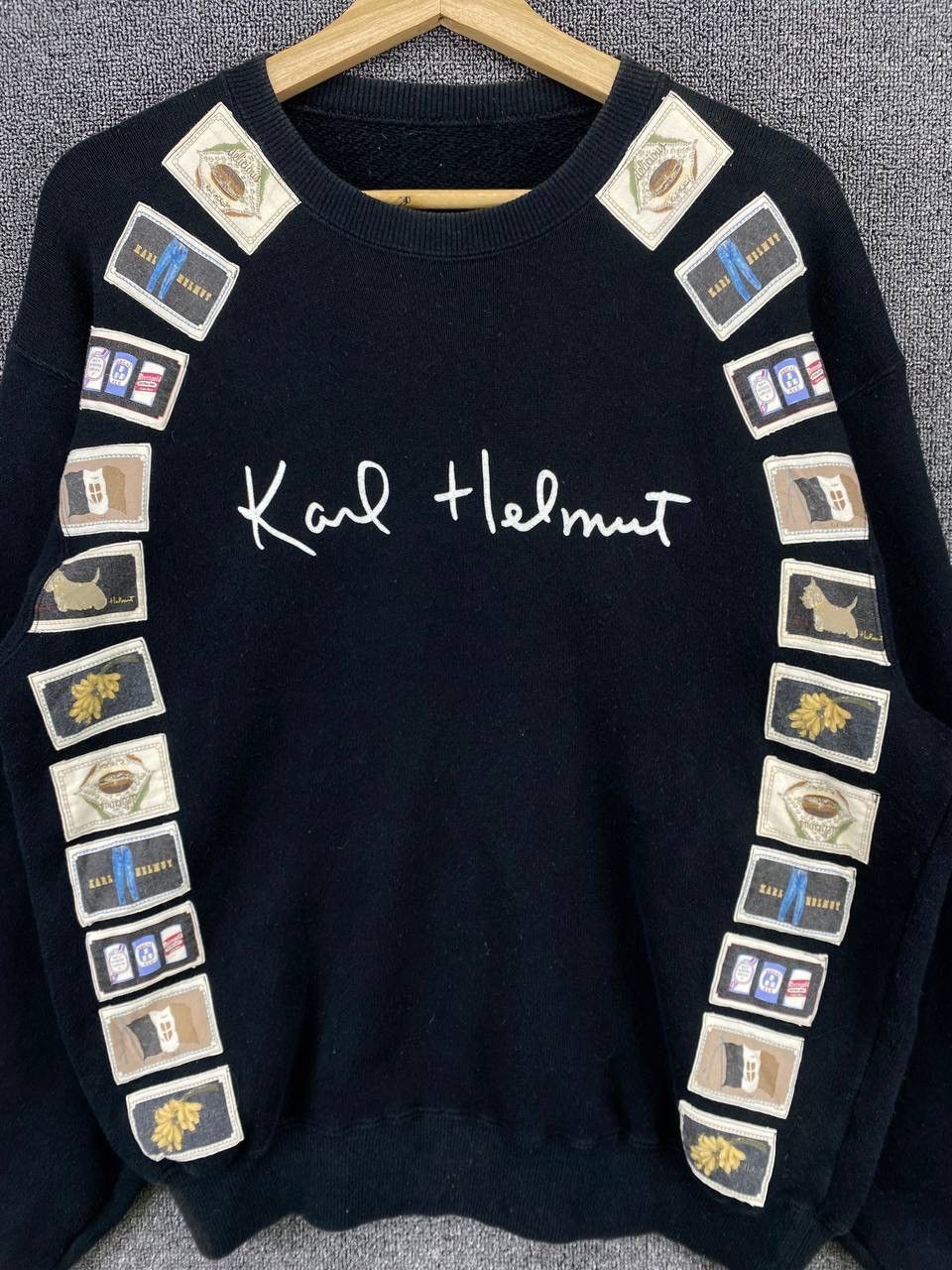 Karl Helmut Vintage Karl Helmut Patchwork Rare Sweatshirt Size US M / EU 48-50 / 2 - 4 Thumbnail