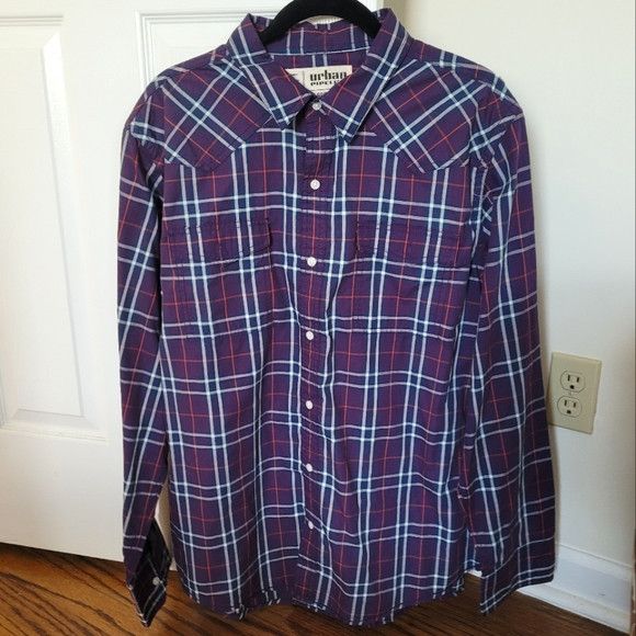 Urban Pipeline Combo Plaid Pocketed Button-Down Collared Shirt Fall Gift Size US XL / EU 56 / 4 - 2 Thumbnail