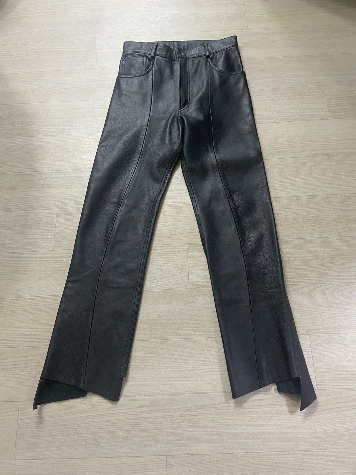image of S Vetements Aw14 OG Leather Femme Reworked Pants Jeans in Black, Men's (Size 26)