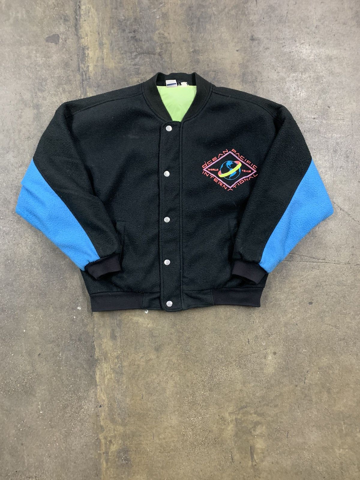 Casquette Vintage Ocean Pacific Années 90 - Modèle Ajustable Rouge Et Noir
