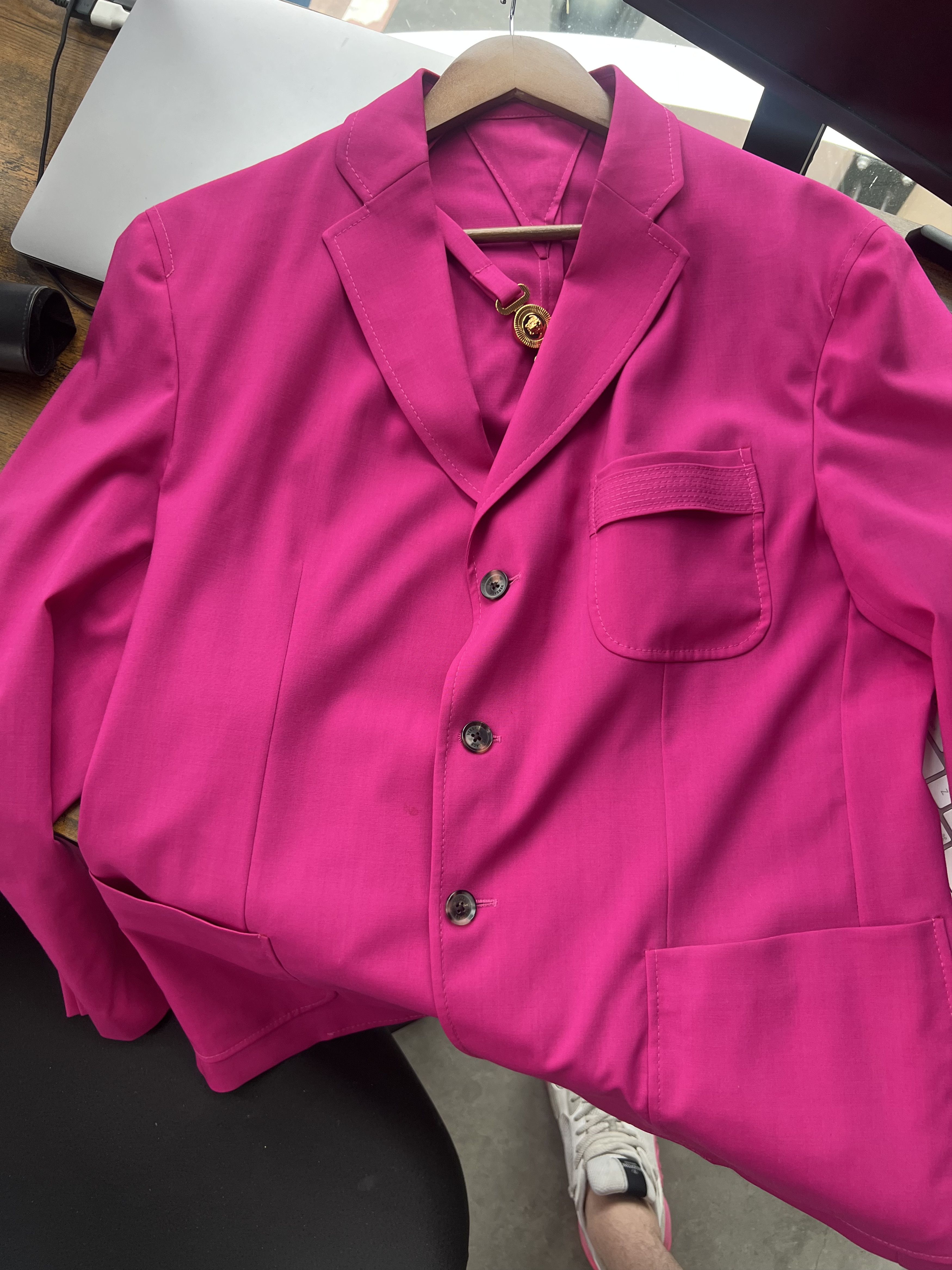 Versace Versace Medusa Head Strap Blazer in Magenta | Grailed