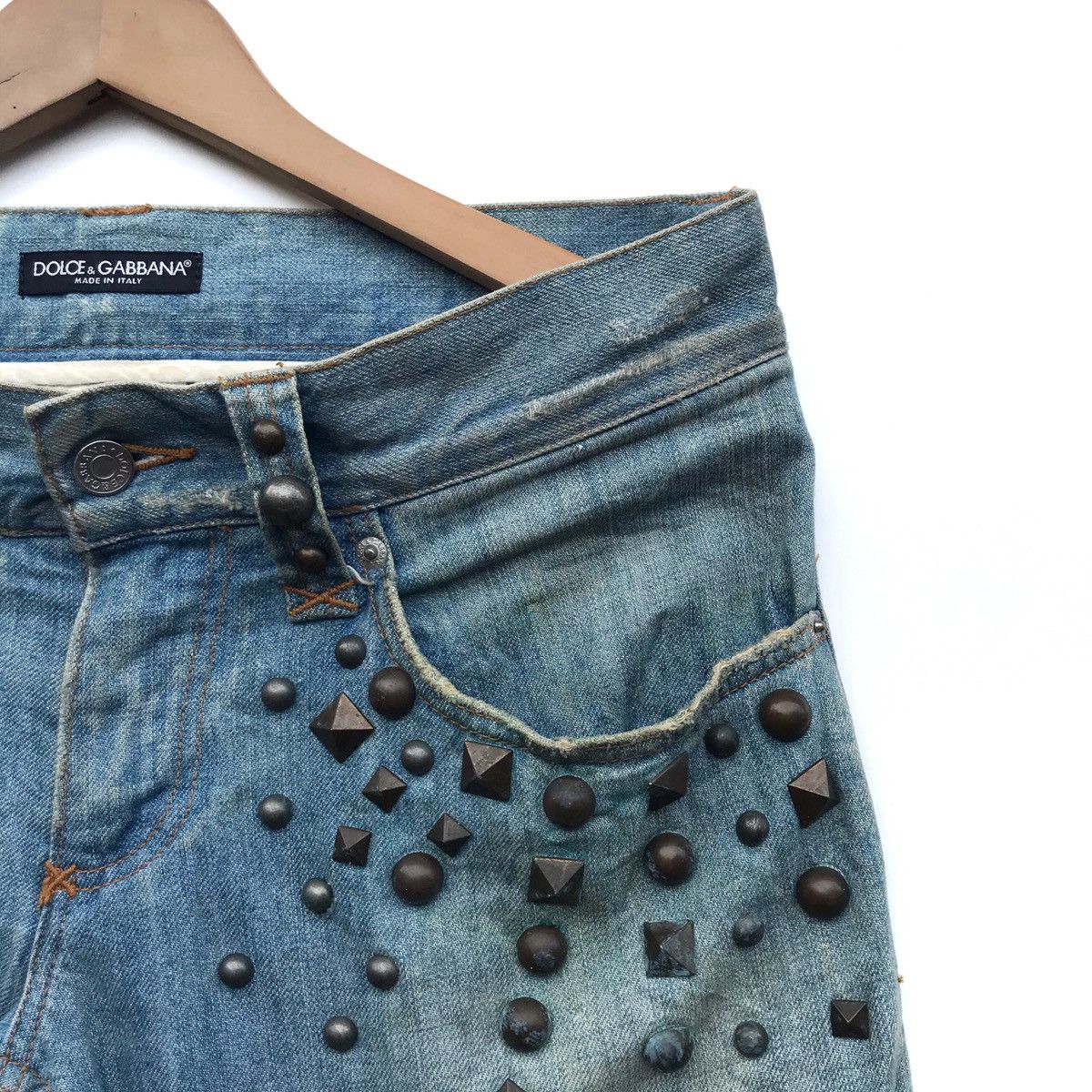 Dolce & Gabbana Dolce & Gabbana Distressed Studded Denim Size US 44 / EU 60 - 7 Thumbnail