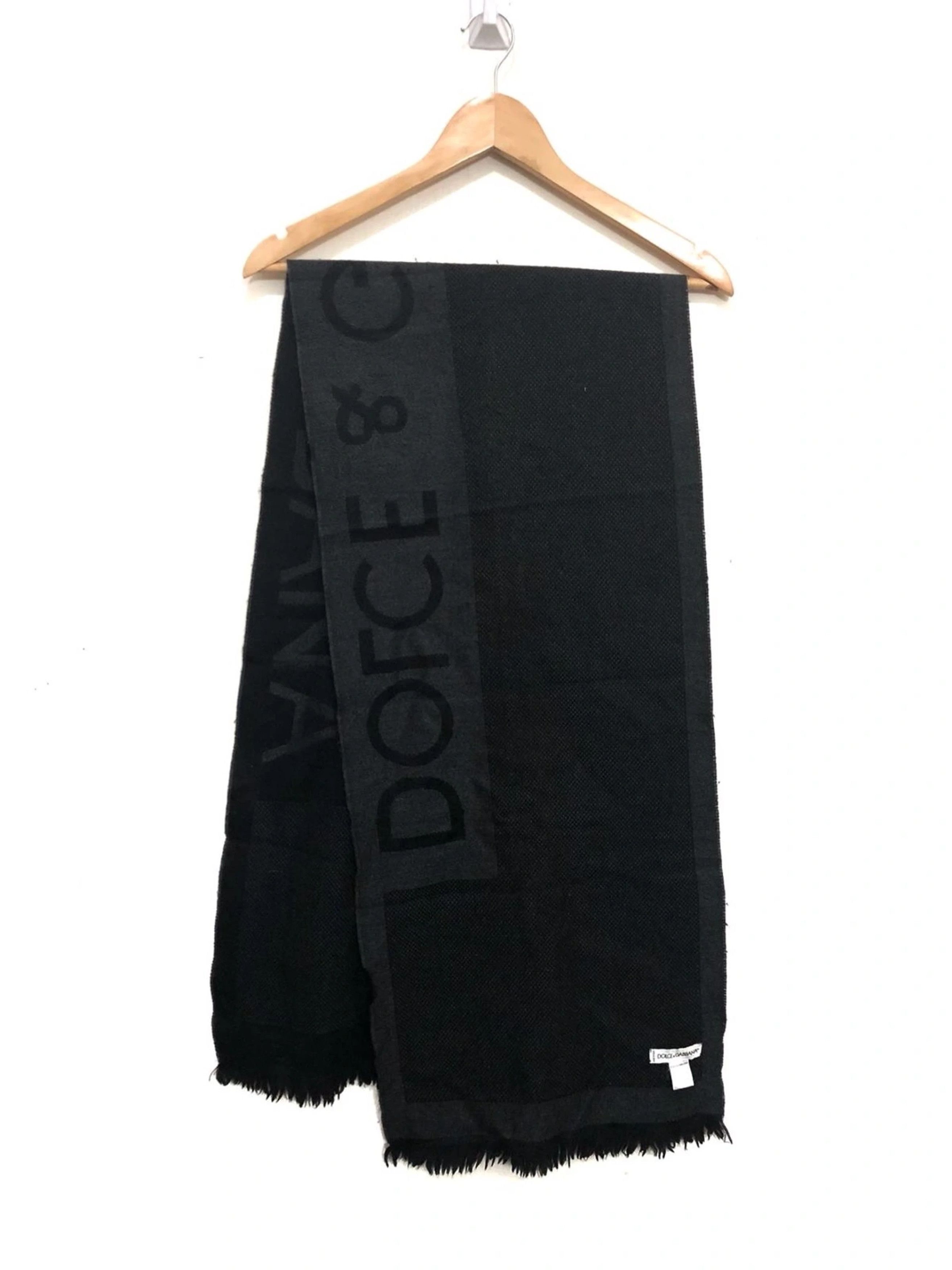 Dolce & Gabbana Vintage Authentic Dolce & Gabbana Spell Out Scarf Wool Size ONE SIZE - 2 Thumbnail