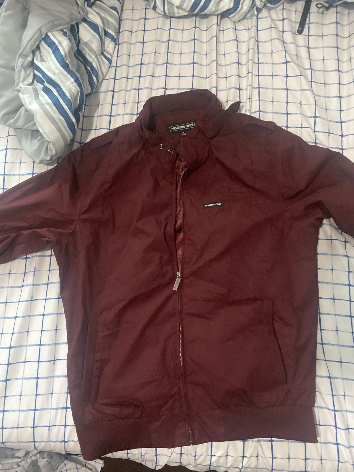 Veste Members Only Verte à Volants - Style Biker - Taille S Femme Occasion