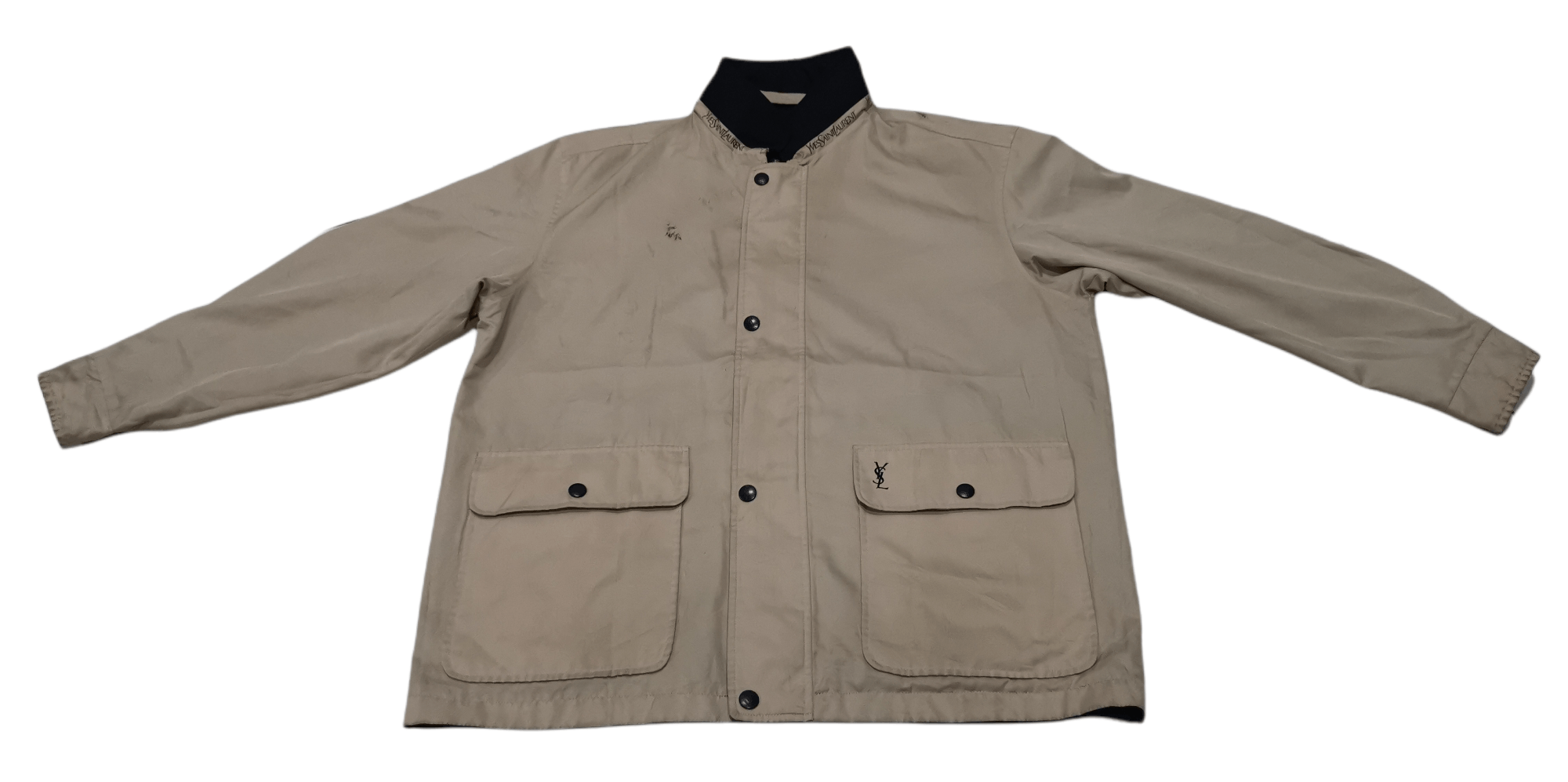 Vintage × Yves Saint Laurent Vintage YSL Pour Homme Reversible Zipper Jacket Size US XL / EU 56 / 4 - 6 Thumbnail