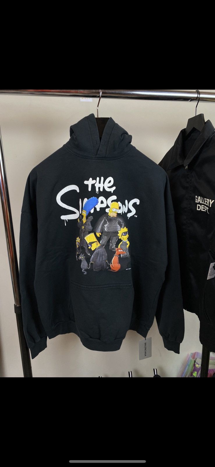 Balenciaga BLACK LOGO HOODIE Size US S / EU 44-46 / 1 - 1 Preview