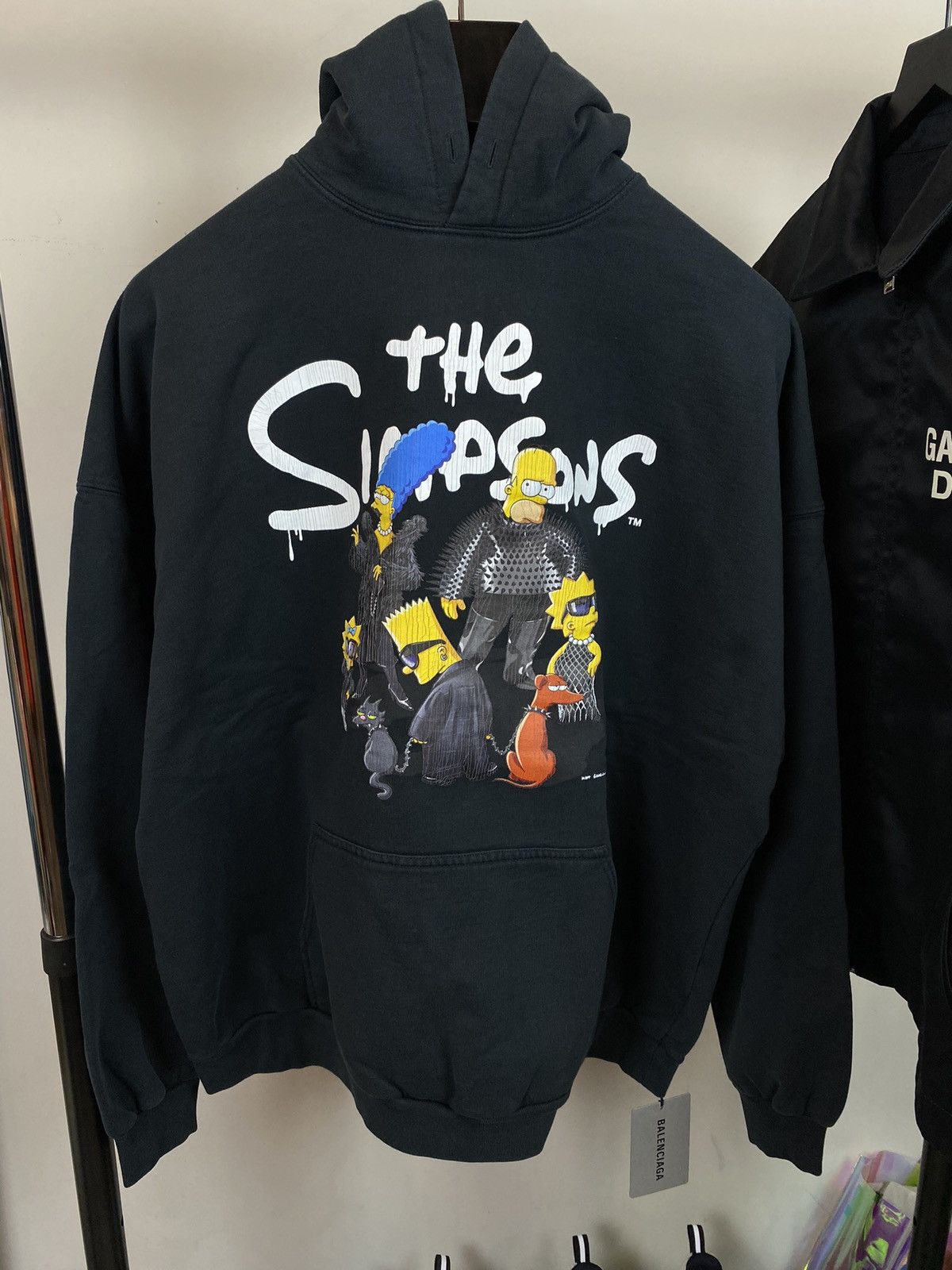 Balenciaga BLACK LOGO HOODIE Size US L / EU 52-54 / 3 - 1 Thumbnail