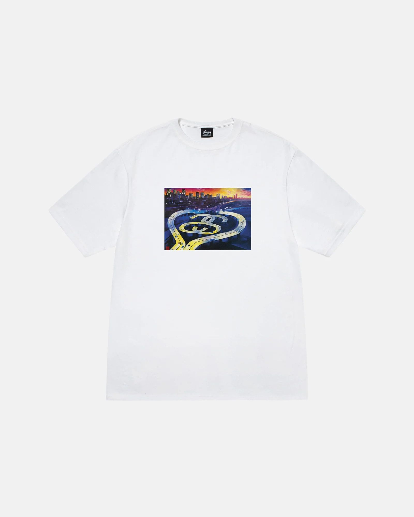 Stussy STUSSY SS HIGHWAY TEE in White / XXL Size US XXL / EU 58 / 5 - 1 Thumbnail