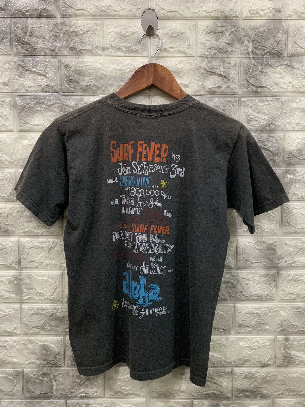 image of Vintage Sun Surf X John Severson T-Shirt in Faded Black, Men's (Size XS)