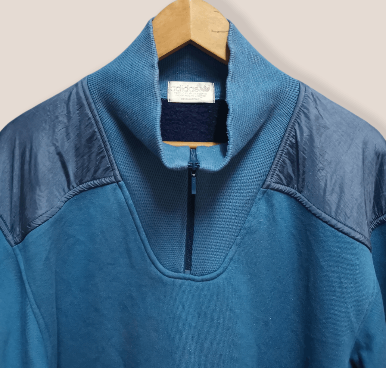 Adidas × Descente × Vintage Vintage Adidas Sweatshirt Half Zipper x Descente Size US L / EU 52-54 / 3 - 5 Thumbnail