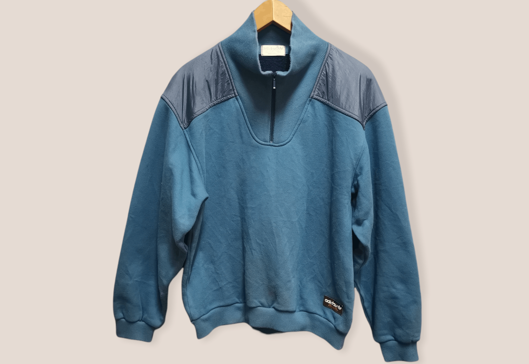 Adidas × Descente × Vintage Vintage Adidas Sweatshirt Half Zipper x Descente Size US L / EU 52-54 / 3 - 1 Thumbnail