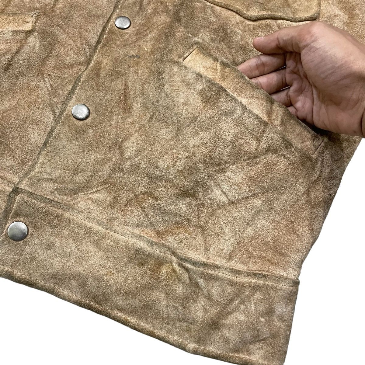 Japanese Brand × Vintage Vintage Genuine Suede Leather Jacket Size US M / EU 48-50 / 2 - 11 Thumbnail