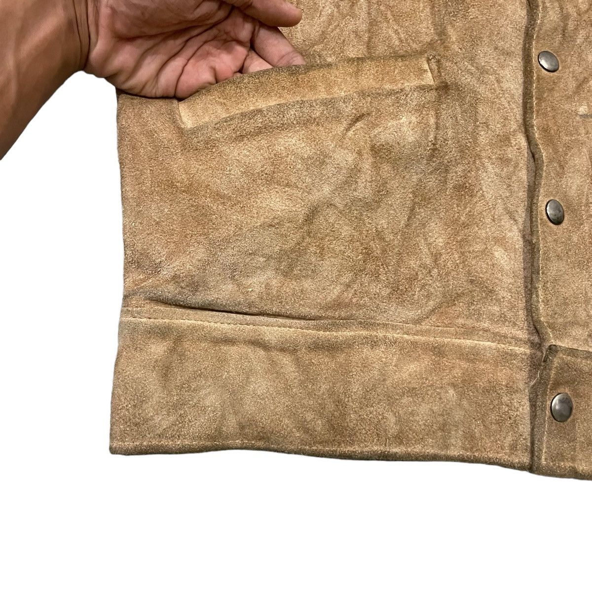 Japanese Brand × Vintage Vintage Genuine Suede Leather Jacket Size US M / EU 48-50 / 2 - 10 Thumbnail