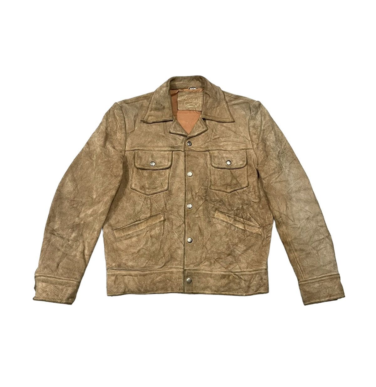 Japanese Brand × Vintage Vintage Genuine Suede Leather Jacket Size US M / EU 48-50 / 2 - 1 Thumbnail