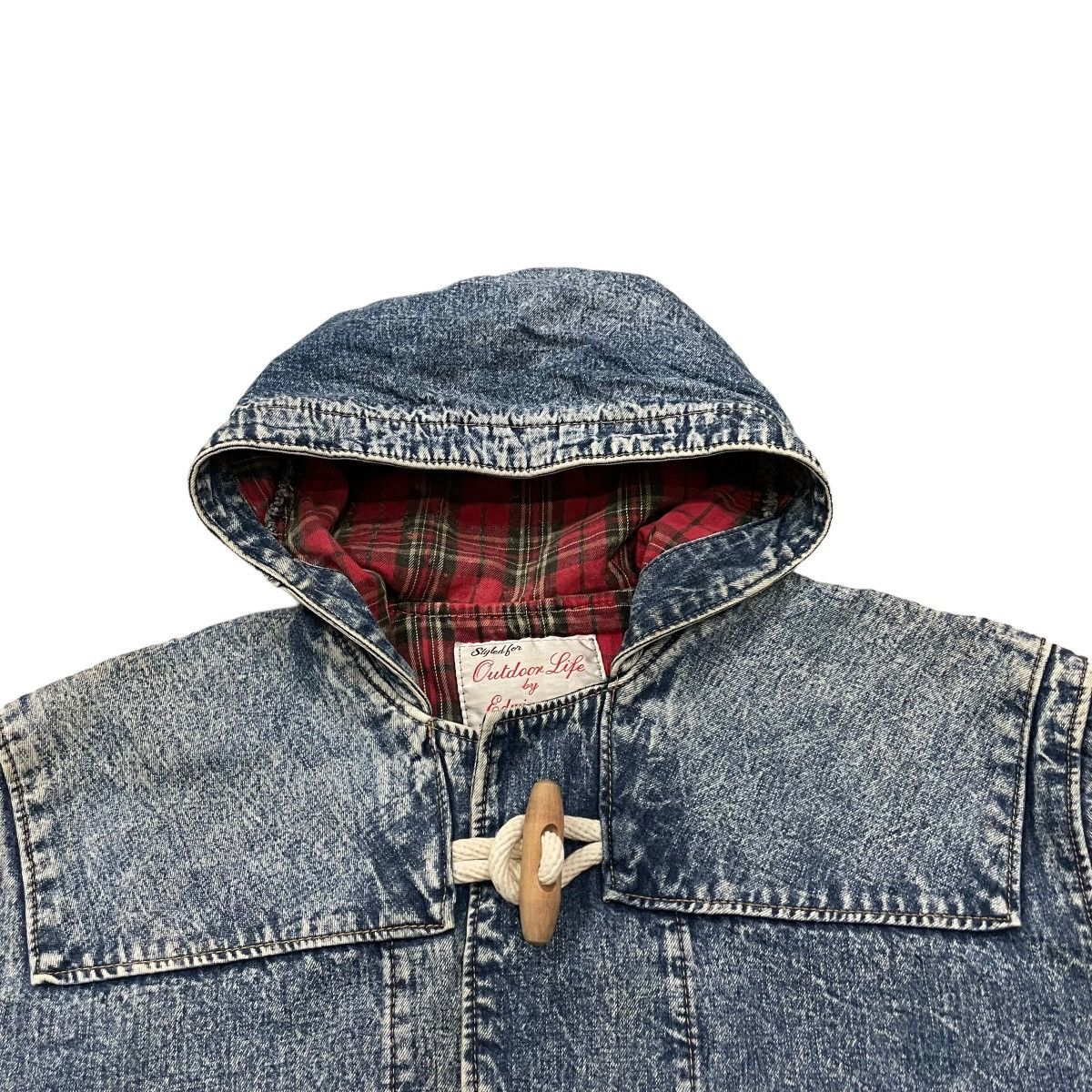 Edwin Vintage Edwin Outdoor Life Jeans Duffle Hooded Jacket Size US L / EU 52-54 / 3 - 9 Thumbnail