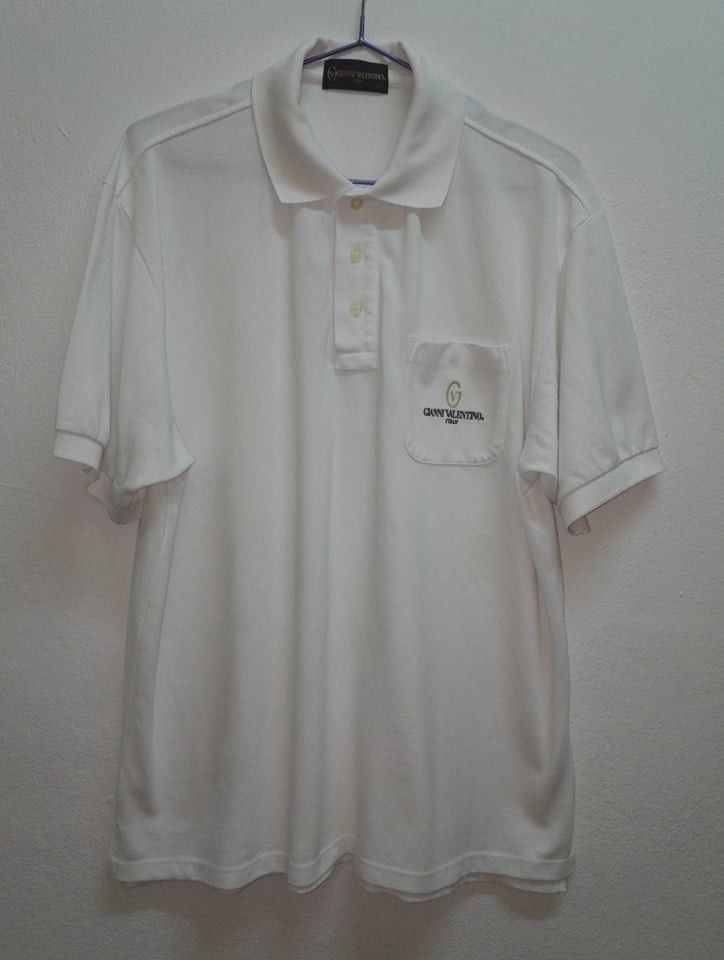 Gianni Valentino Vintage Gianni Valentino Polo Shirt White Colour (c31) Size US L / EU 52-54 / 3 - 1 Thumbnail