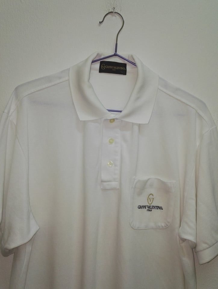 Gianni Valentino Vintage Gianni Valentino Polo Shirt White Colour (c31) Size US L / EU 52-54 / 3 - 2 Thumbnail