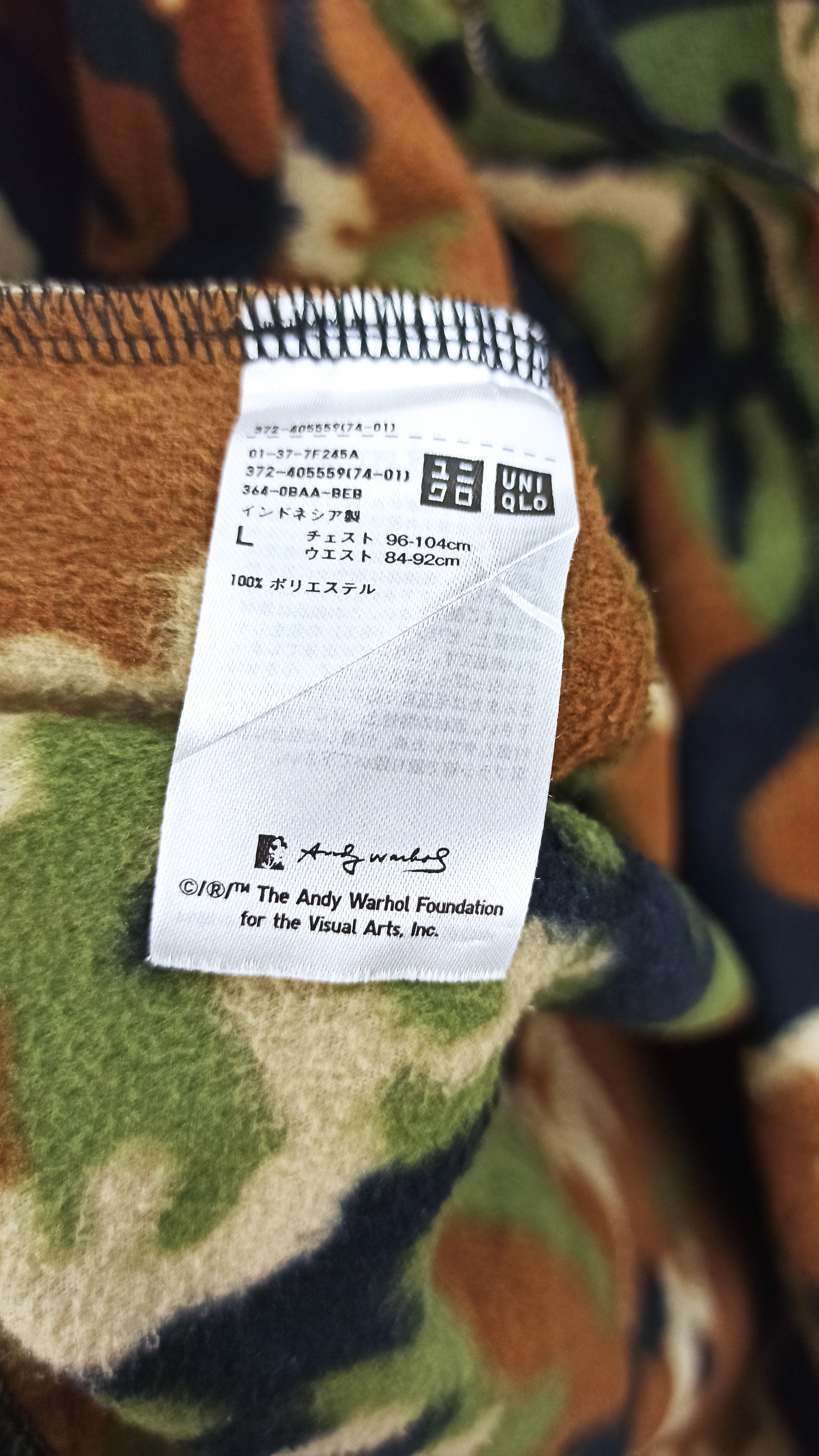 Andy Warhol × Uniqlo Andy Warhol X Uniqlo Camo Fleece Long Sleeve Mink fur Size US L / EU 52-54 / 3 - 4 Thumbnail