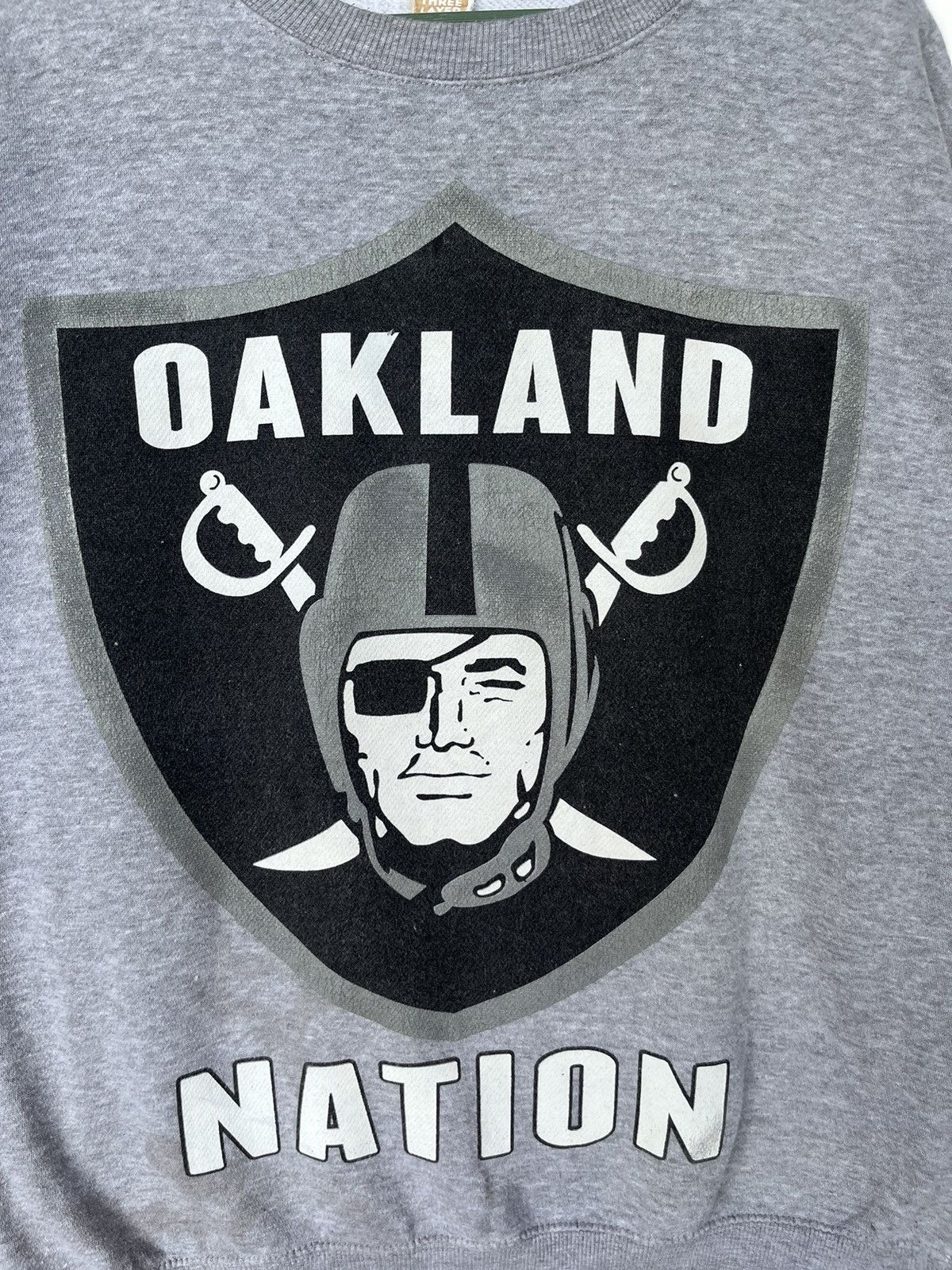 NFL Vintage Oakland Nation Big Logo Sweatshirt Size US L / EU 52-54 / 3 - 3 Thumbnail
