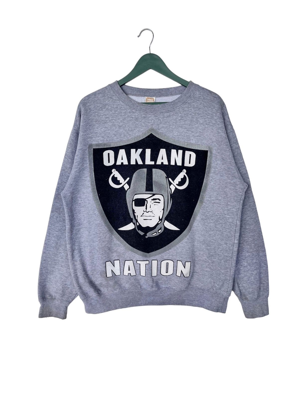 NFL Vintage Oakland Nation Big Logo Sweatshirt Size US L / EU 52-54 / 3 - 1 Thumbnail