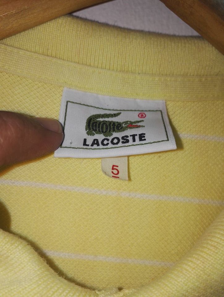 Lacoste × Vintage 90s Lacoste Shirt Short Sleeve Striped (code 16) Size US L / EU 52-54 / 3 - 4 Thumbnail