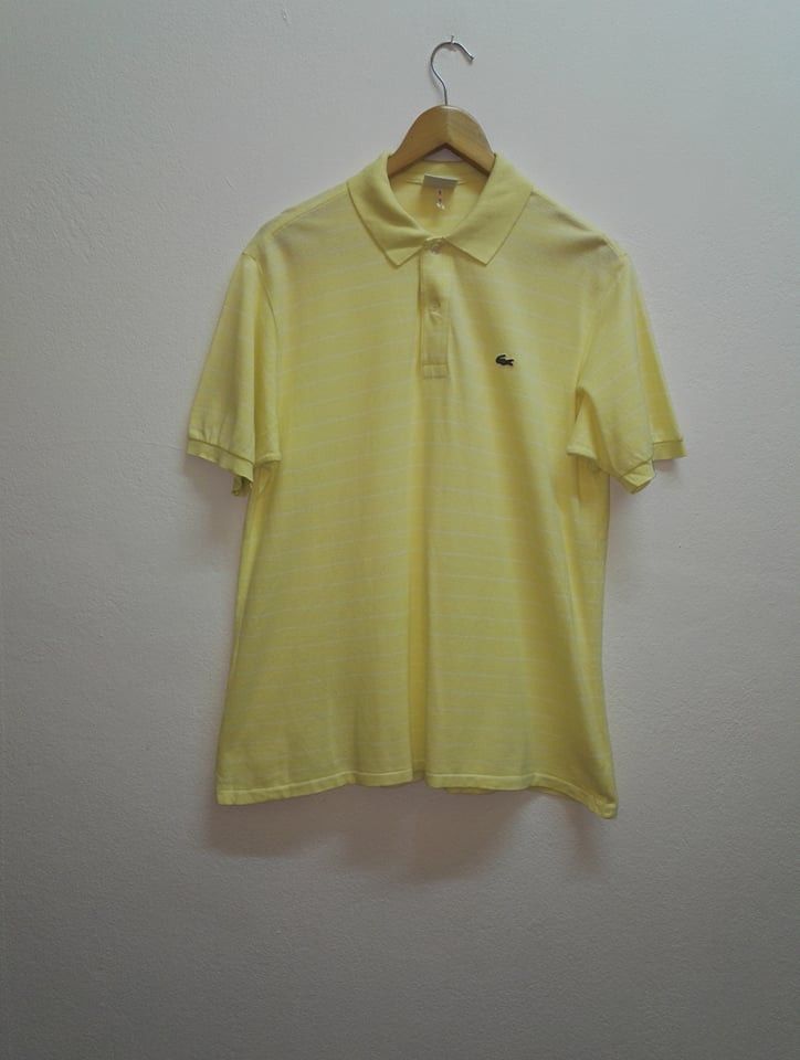 Lacoste × Vintage 90s Lacoste Shirt Short Sleeve Striped (code 16) Size US L / EU 52-54 / 3 - 1 Thumbnail