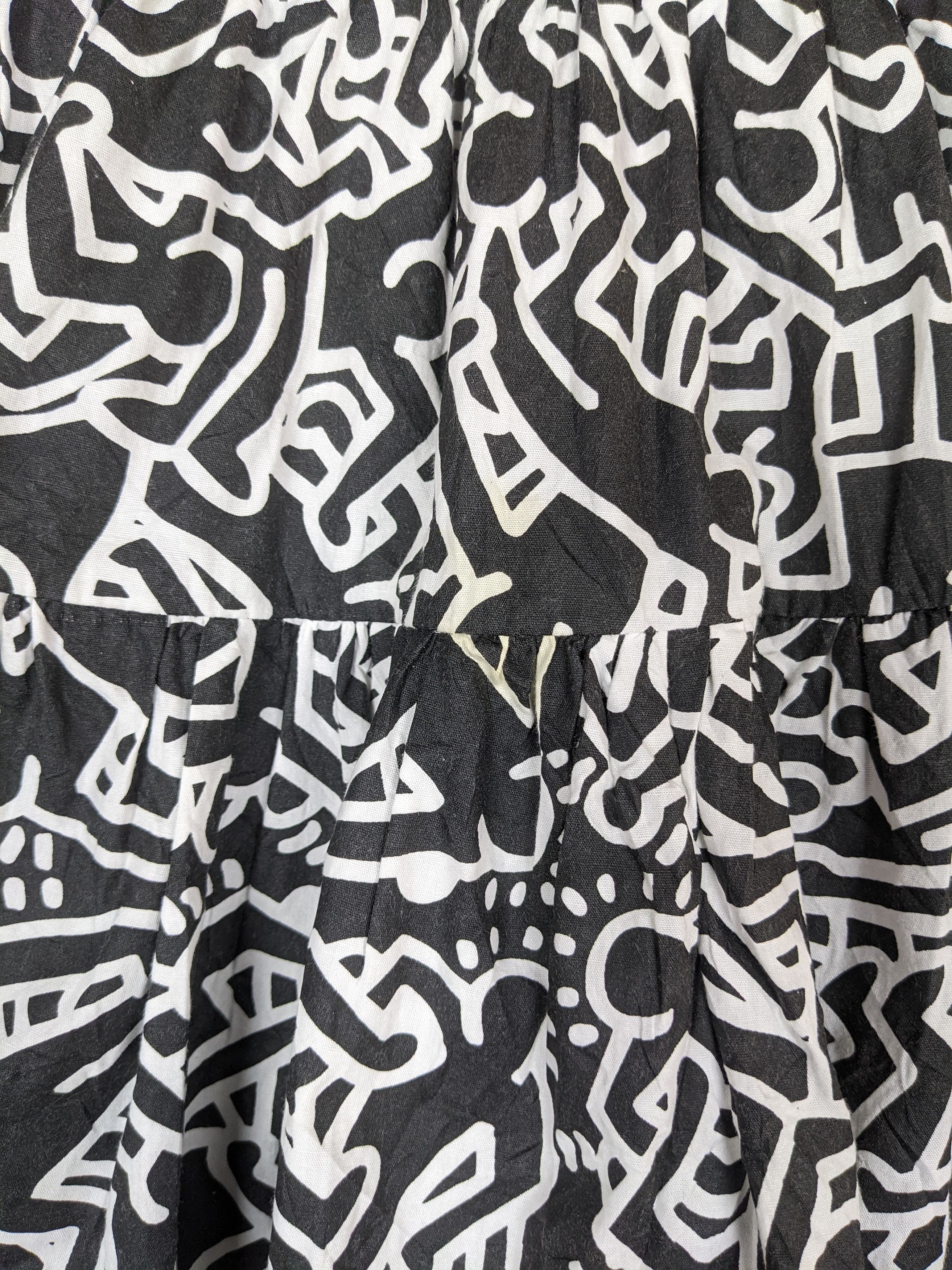 Other Unbrand Keith Haring Style Skirt Short Doodle Flowy Size 22" - 8 Thumbnail