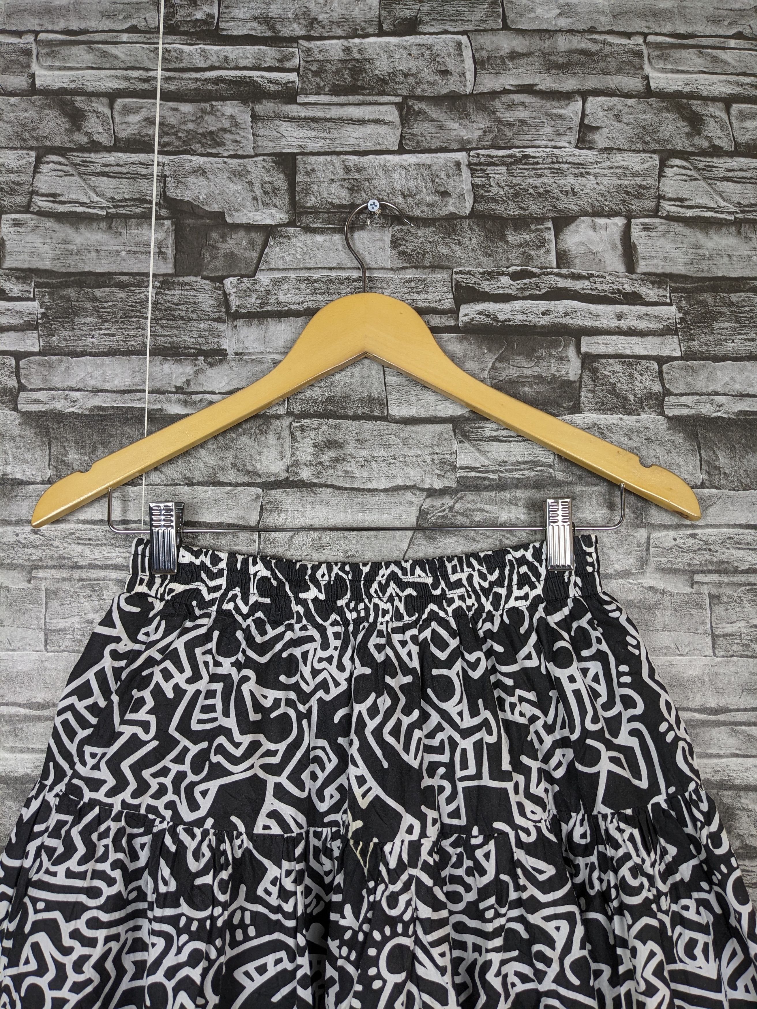 Other Unbrand Keith Haring Style Skirt Short Doodle Flowy Size 22" - 3 Thumbnail