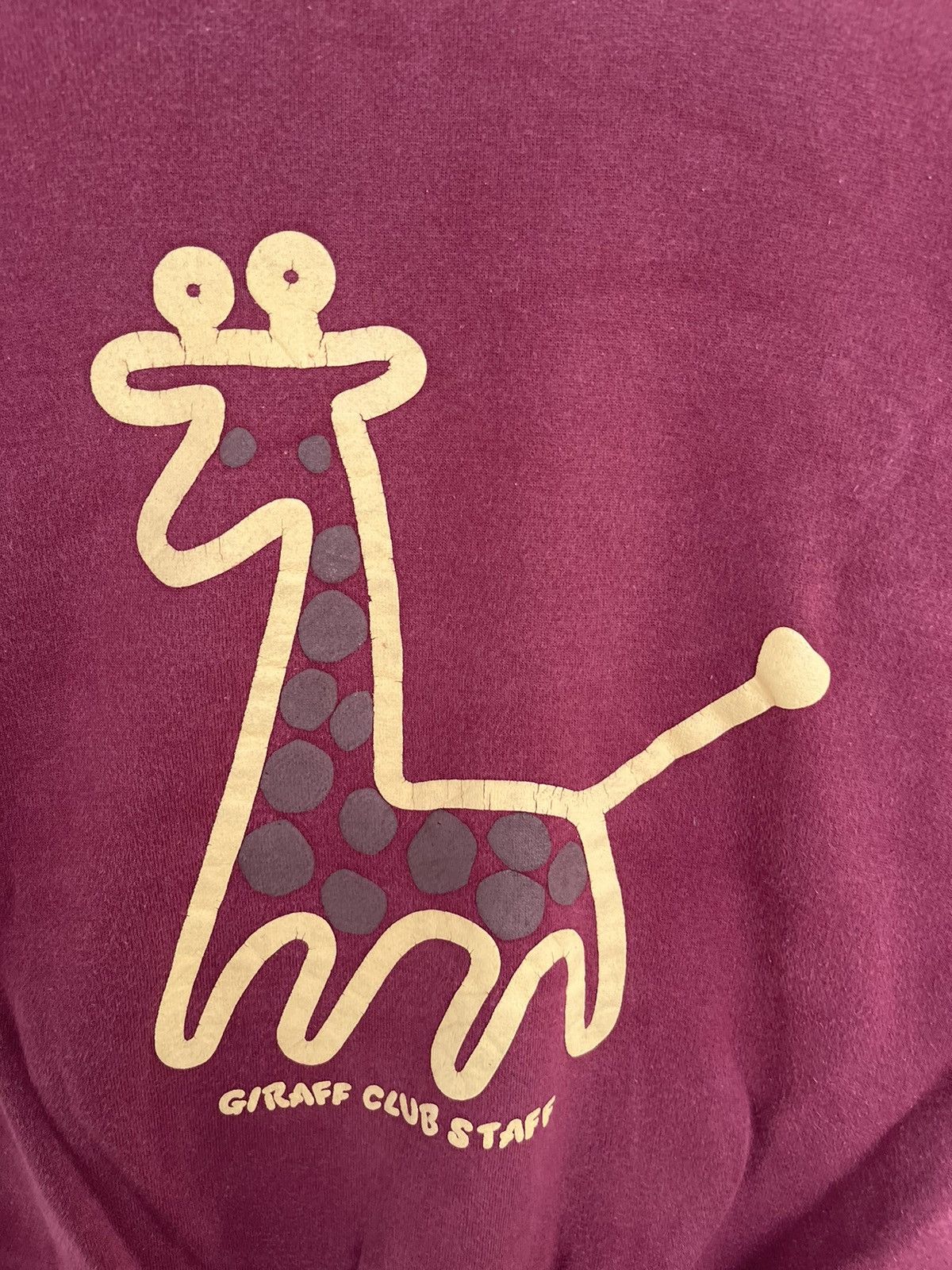Vintage Vintage Giraffe Club Staff Crop Sweatshirt Size M / US 6-8 / IT 42-44 - 3 Thumbnail