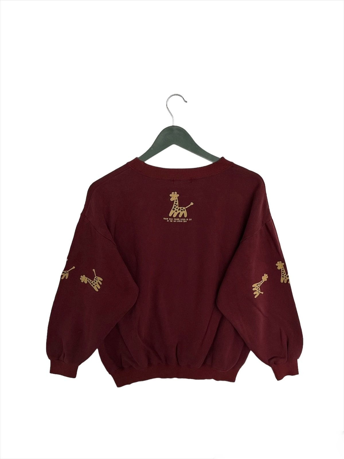 Vintage Vintage Giraffe Club Staff Crop Sweatshirt Size M / US 6-8 / IT 42-44 - 2 Thumbnail