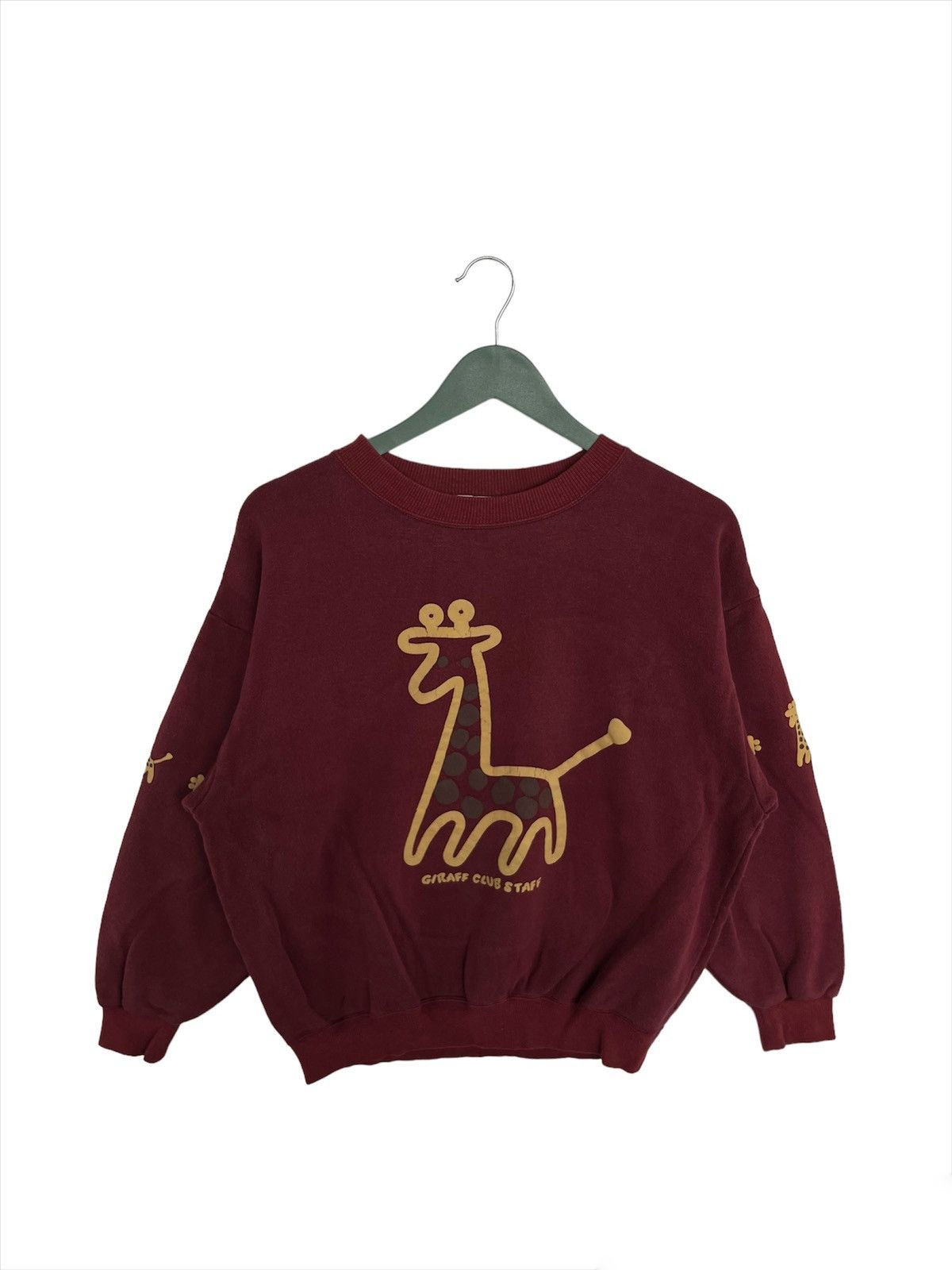 Vintage Vintage Giraffe Club Staff Crop Sweatshirt Size M / US 6-8 / IT 42-44 - 1 Thumbnail