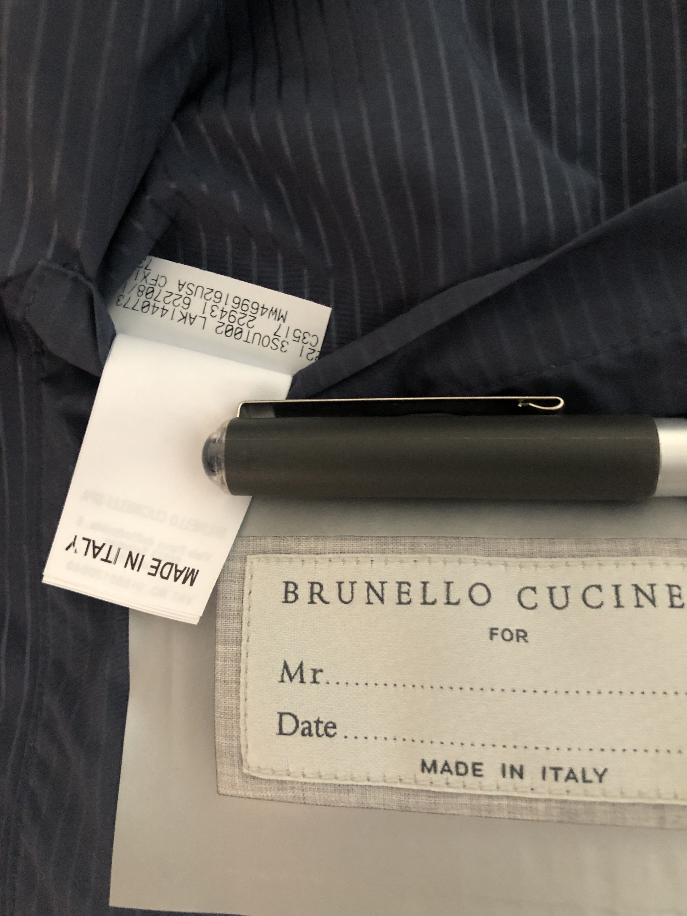 Brunello Cucinelli Pinstripe Windbreaker Nylon Jacket Size US L / EU 52-54 / 3 - 16 Thumbnail