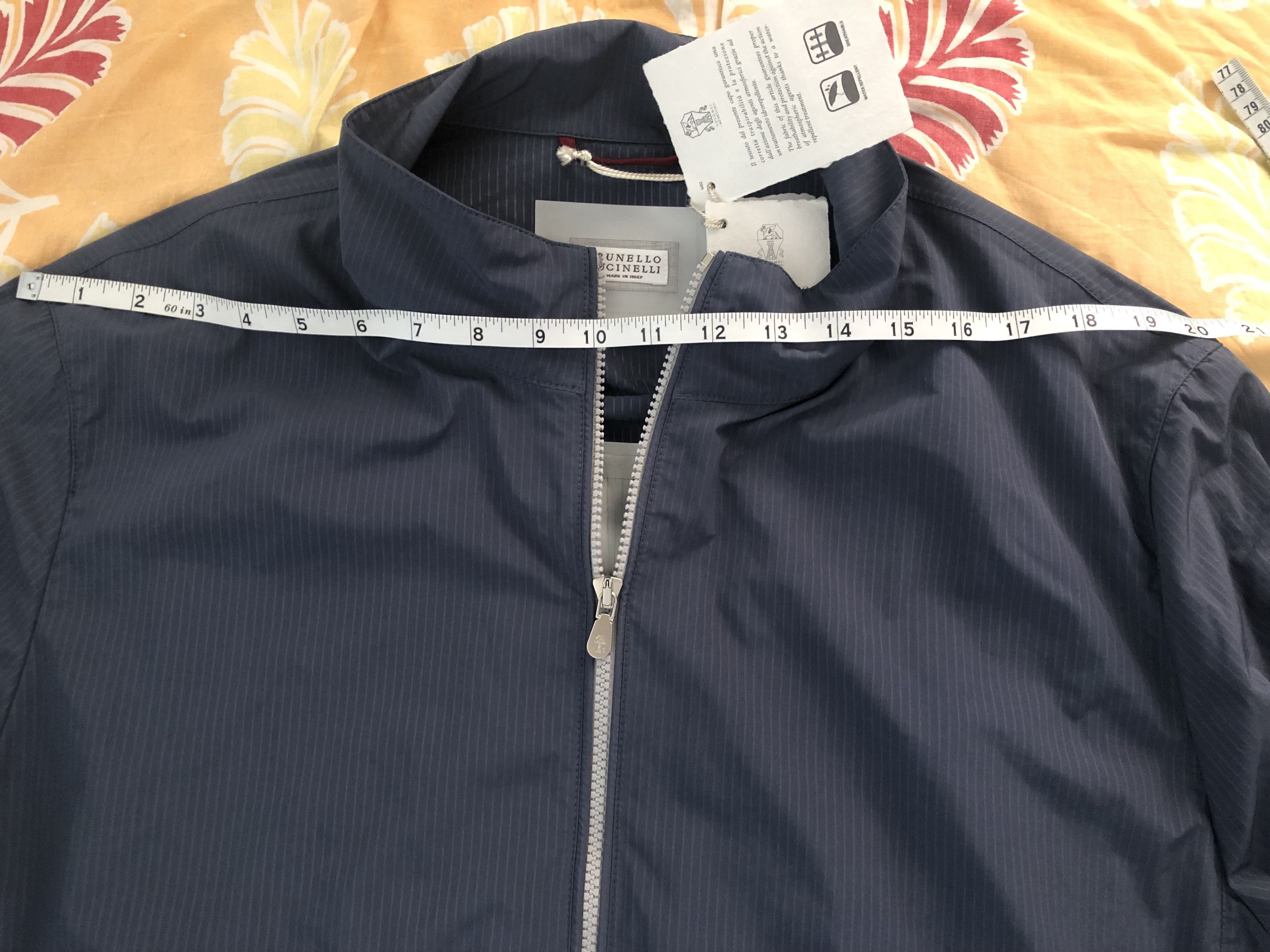 Brunello Cucinelli Pinstripe Windbreaker Nylon Jacket Size US L / EU 52-54 / 3 - 8 Thumbnail