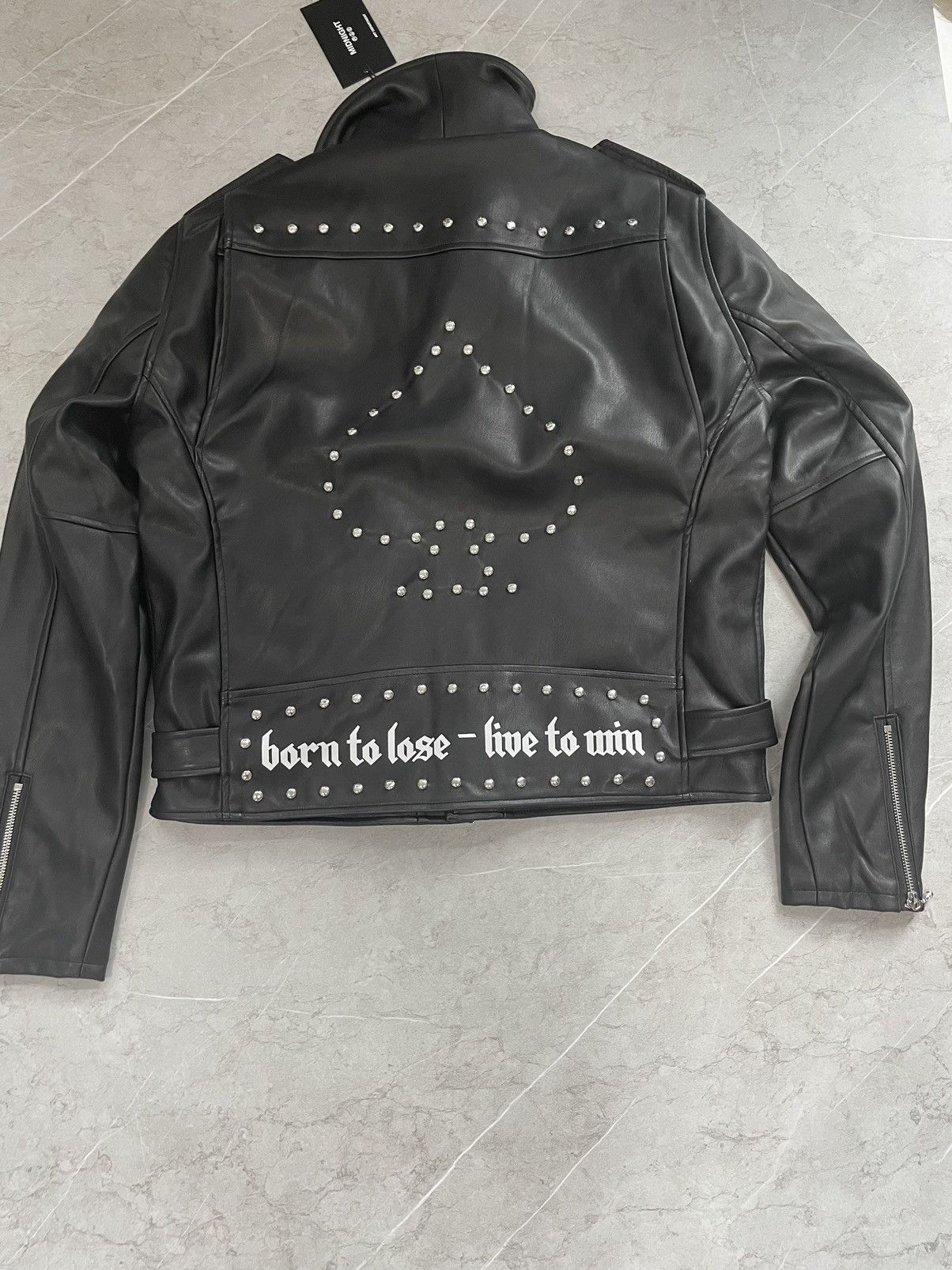 MiDNIGHT Born to lose faux leather motorcycle jacket m Size US M / EU 48-50 / 2 - 1 Preview