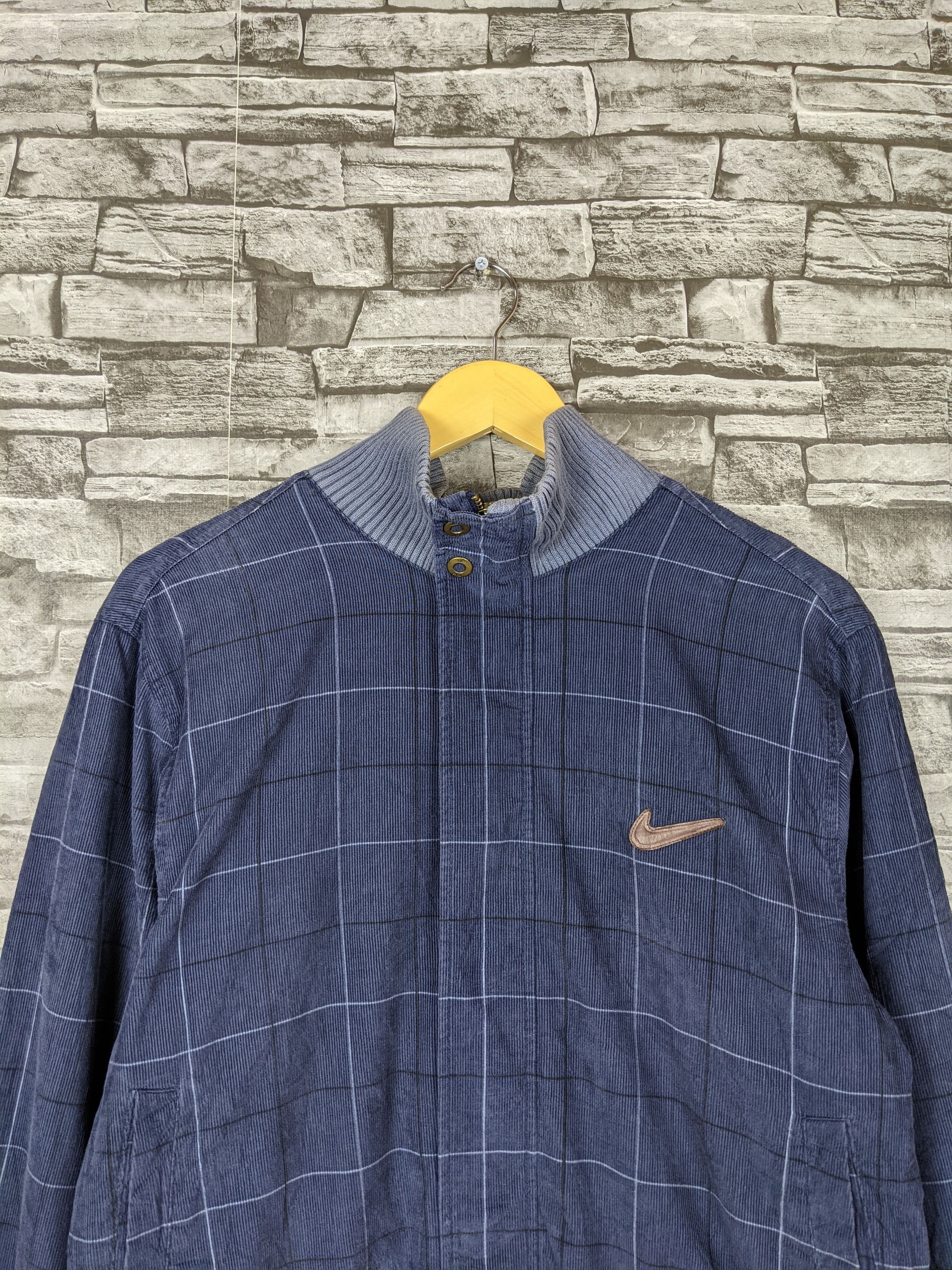 Nike Vintage 00s Nike Corduroy Light Jacket Checkered Pattern Size US M / EU 48-50 / 2 - 7 Thumbnail