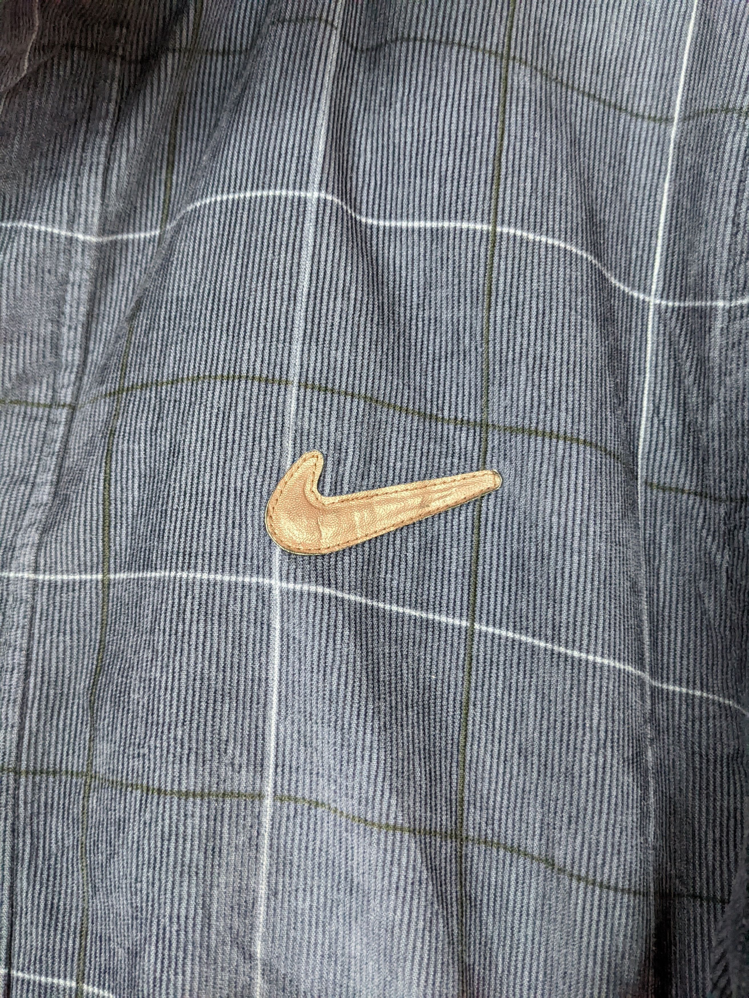 Nike Vintage 00s Nike Corduroy Light Jacket Checkered Pattern Size US M / EU 48-50 / 2 - 5 Thumbnail
