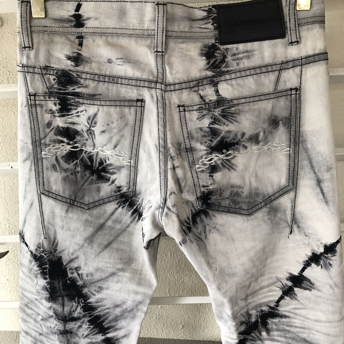 Japanese Brand Midas tie dye skinny punk denim Size US 31 - 11 Thumbnail
