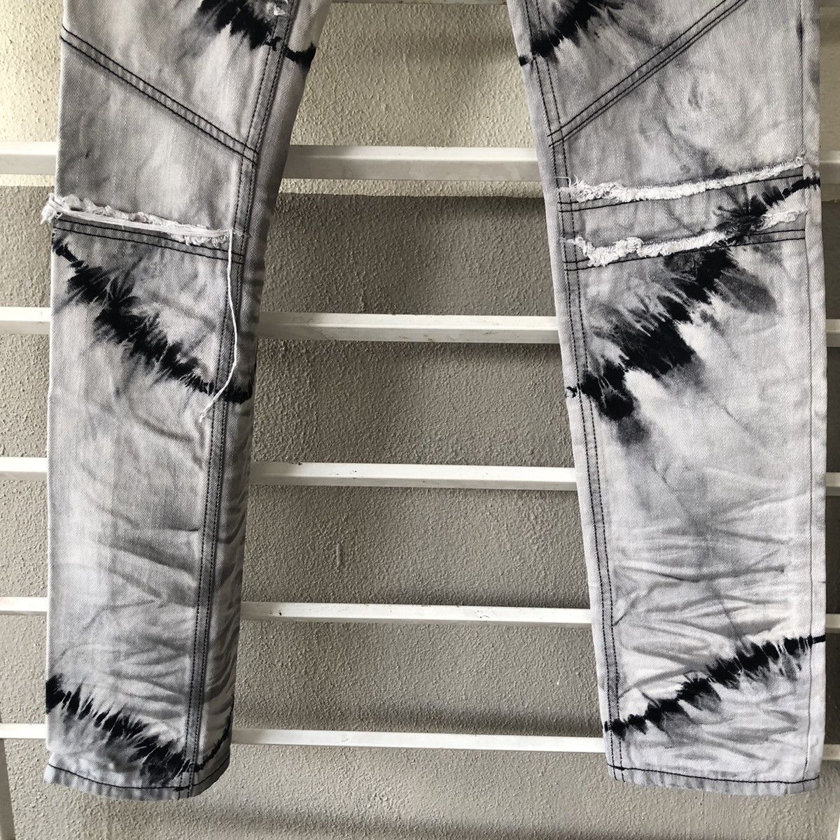 Japanese Brand Midas tie dye skinny punk denim Size US 31 - 3 Thumbnail