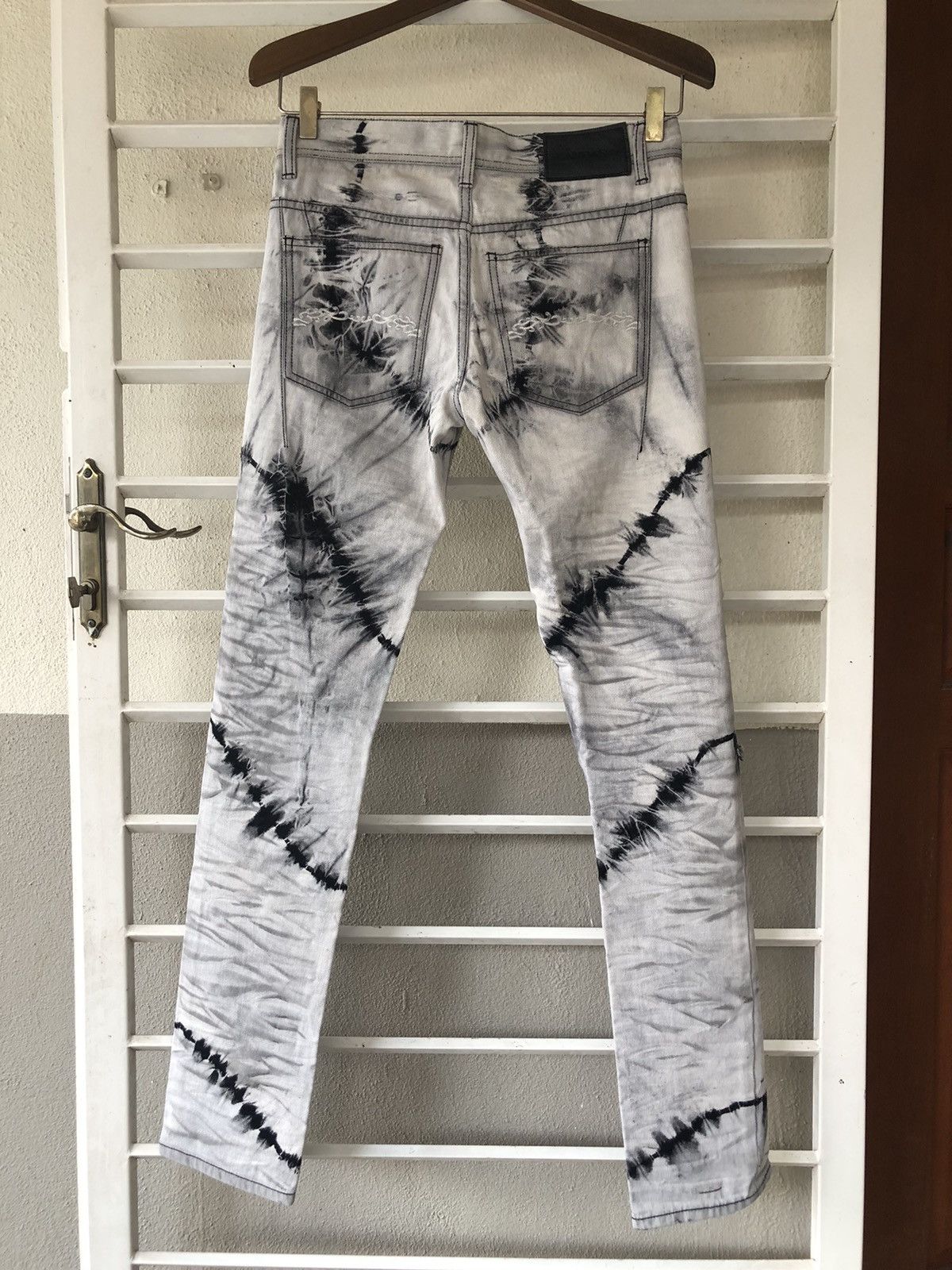 Japanese Brand Midas tie dye skinny punk denim Size US 31 - 10 Thumbnail
