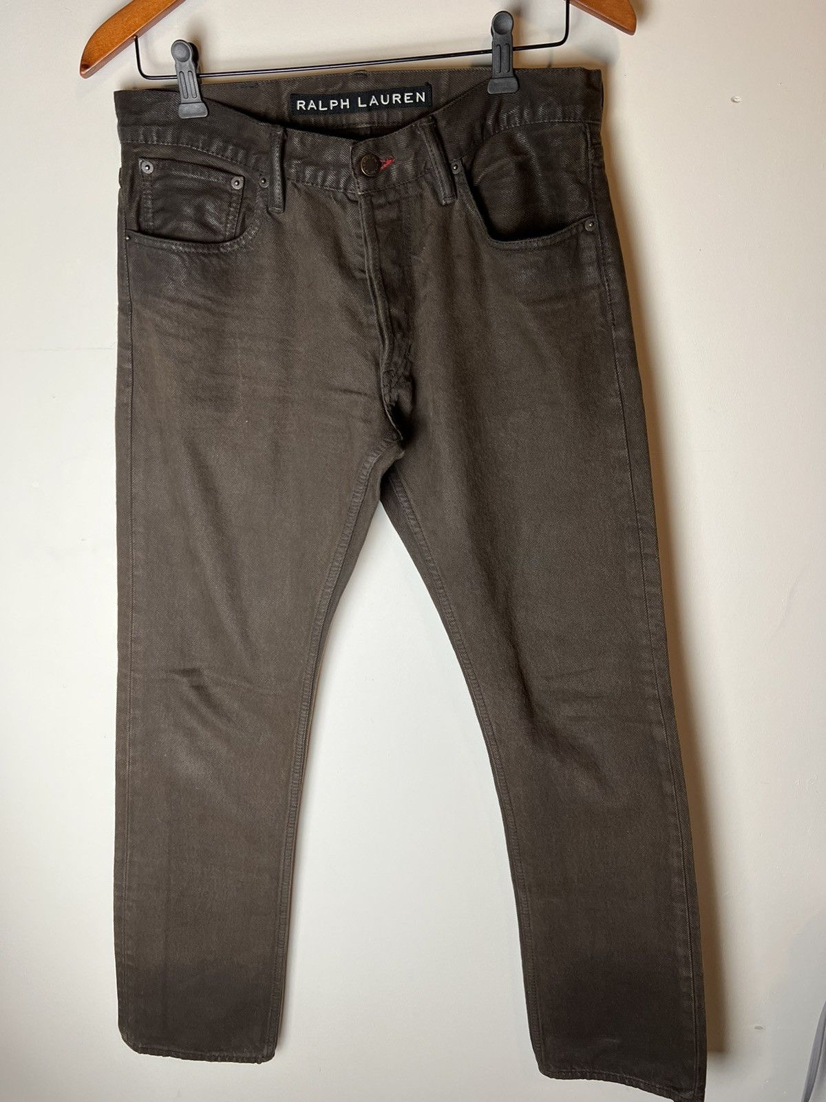 Ralph Lauren × Ralph Lauren Black Label Ralph Lauren Black Label Brown Straight Leg Denim Jeans Size US 30 / EU 46 - 1 Thumbnail