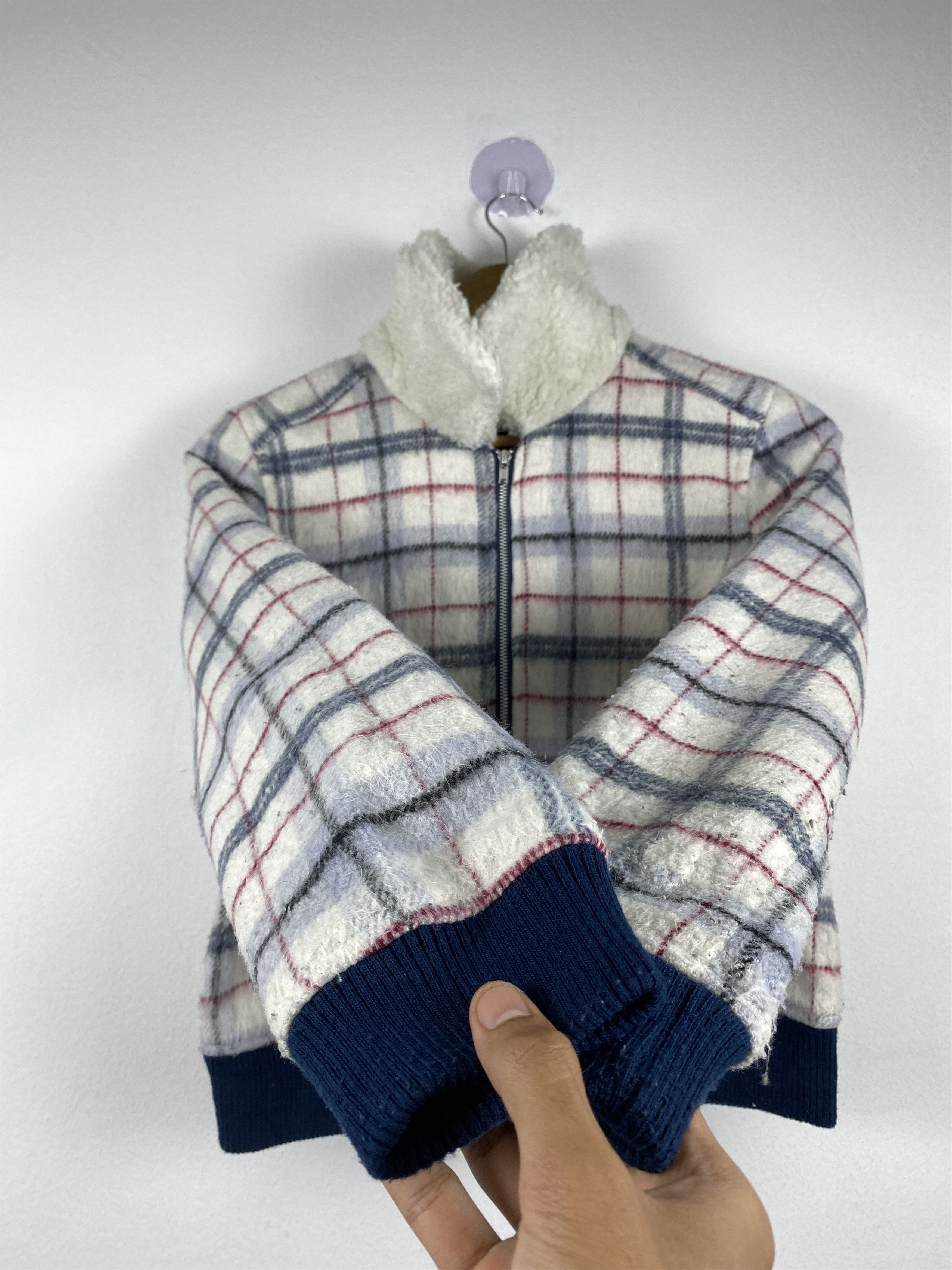 Index Vintage Index Checkered Wool Zip Up Jacket J1222 Size M / US 6-8 / IT 42-44 - 5 Thumbnail