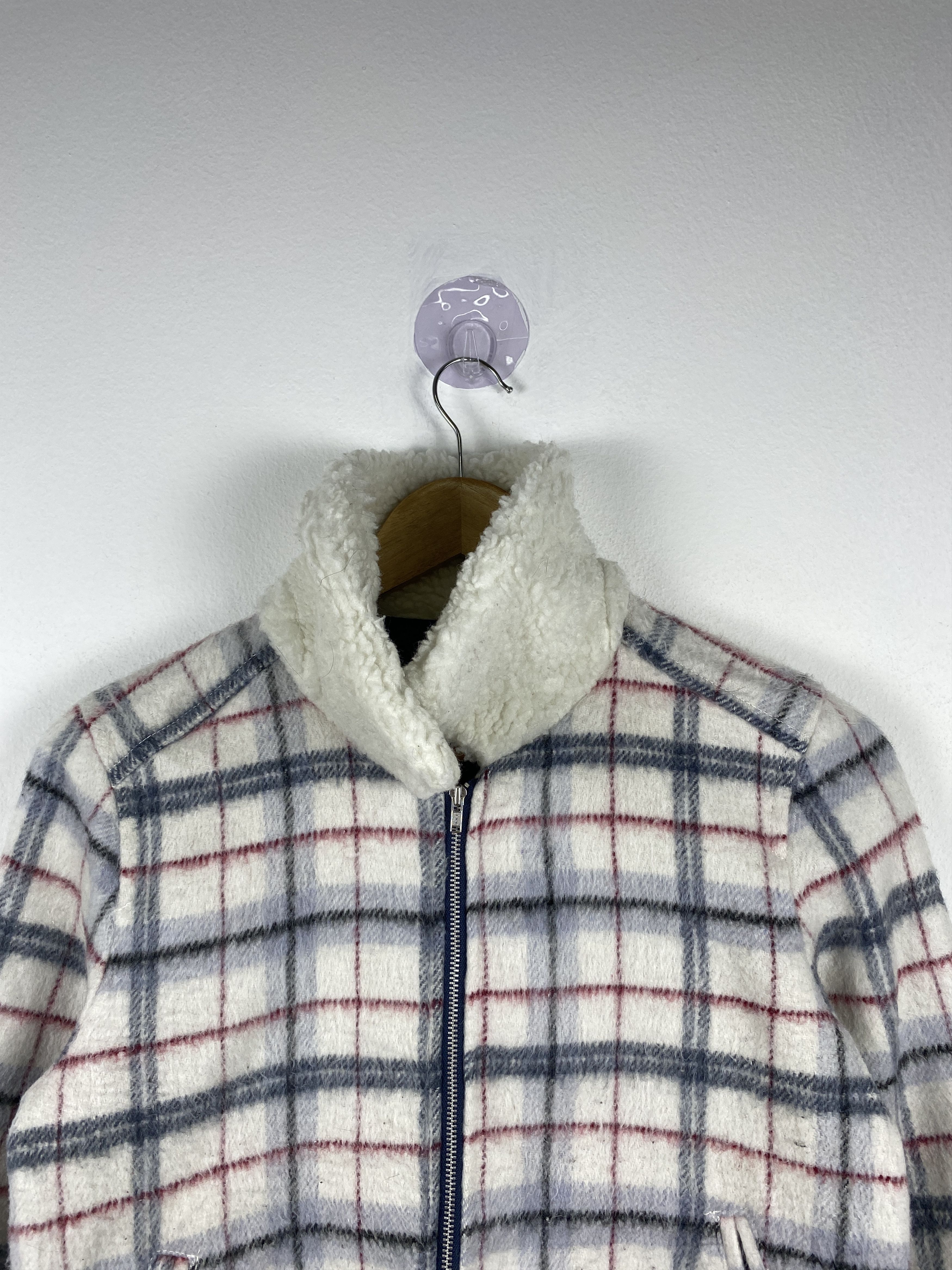 Index Vintage Index Checkered Wool Zip Up Jacket J1222 Size M / US 6-8 / IT 42-44 - 2 Thumbnail